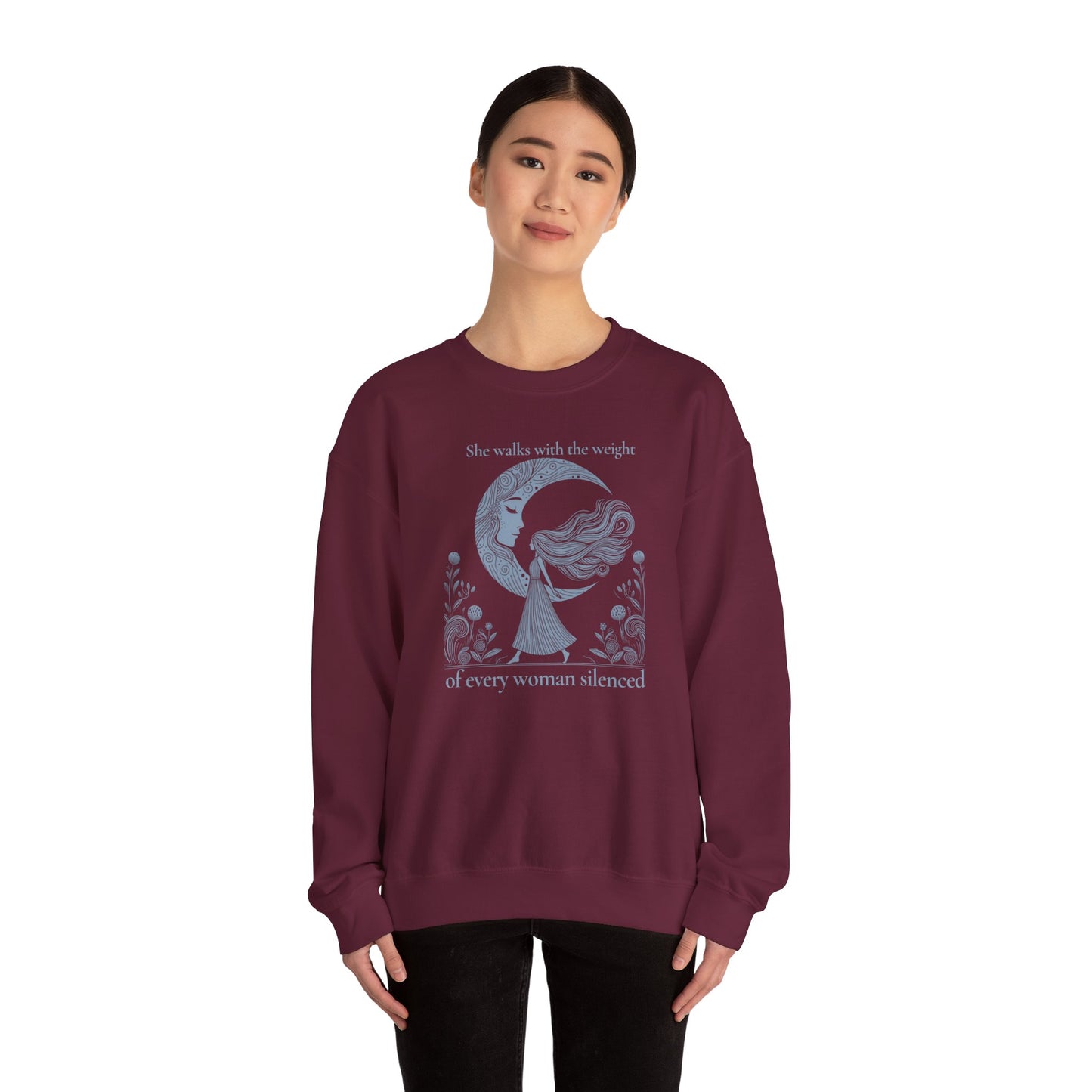 The Weight of Silence Celestial Art Sweatshirt | Mystic Den