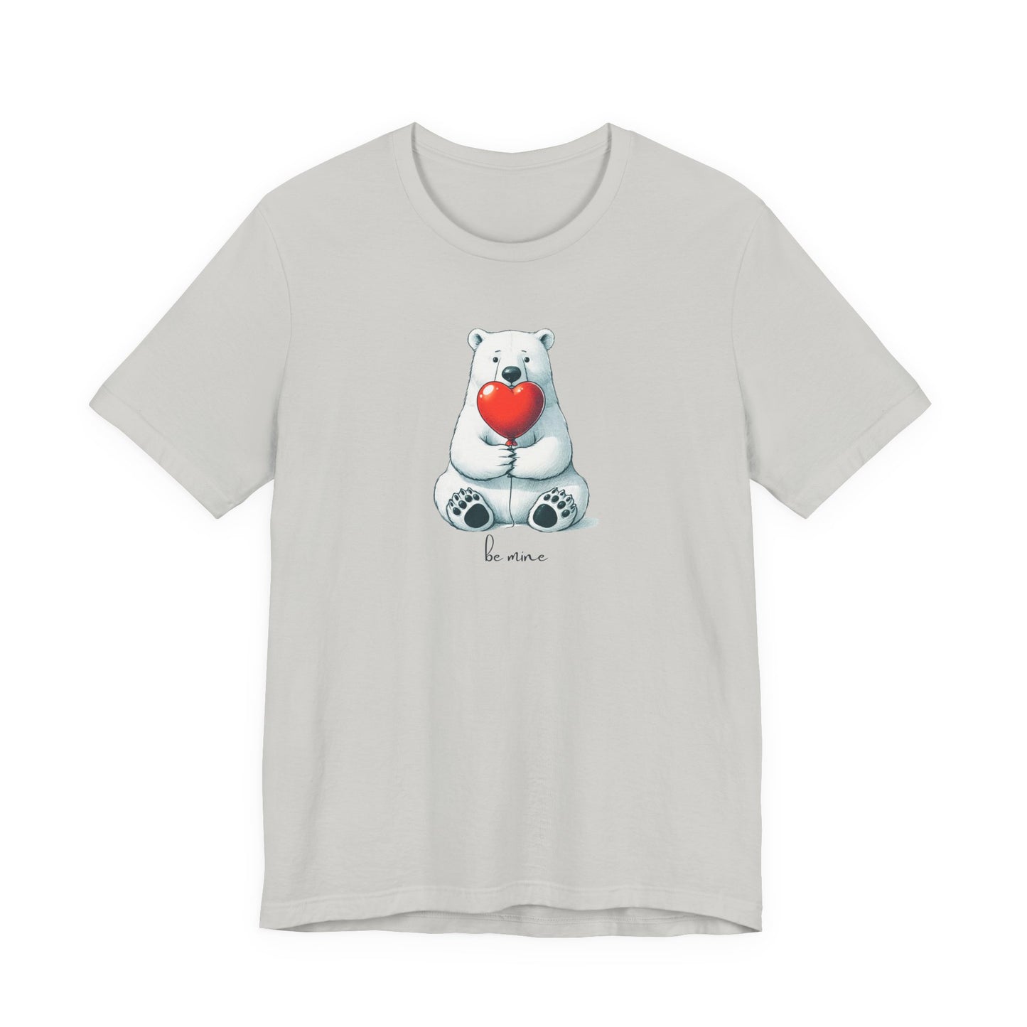 'Be Mine' Heart Balloon Polar Bear Premium Tee | Polar Den