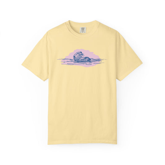 Sea Otter T-Shirt | Floating Otter Comfort Colors Tee