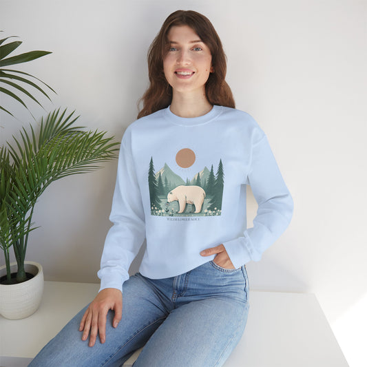 Wildflower Soul Polar Bear Sweatshirt | Premium Landscape Fleece