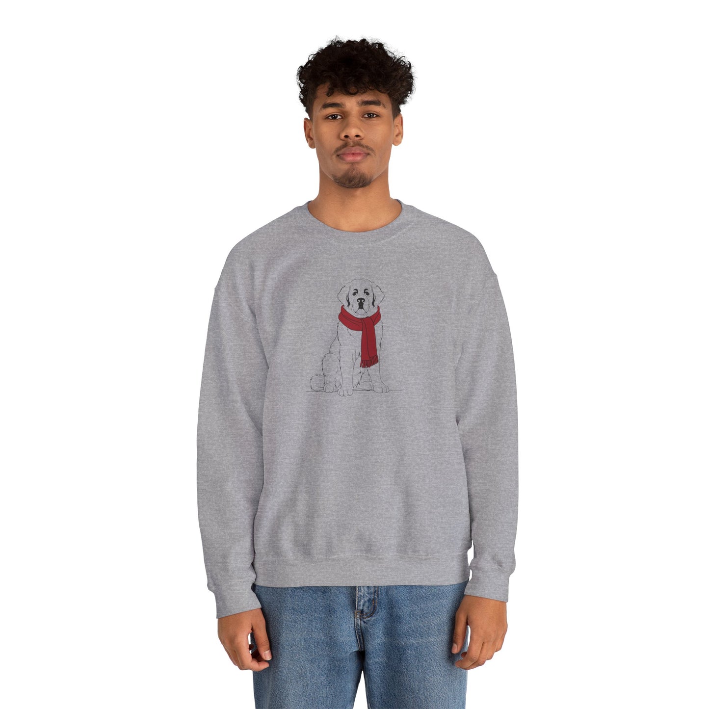 Saint Bernard Scarf Premium Sweatshirt | Cozy Den Edition