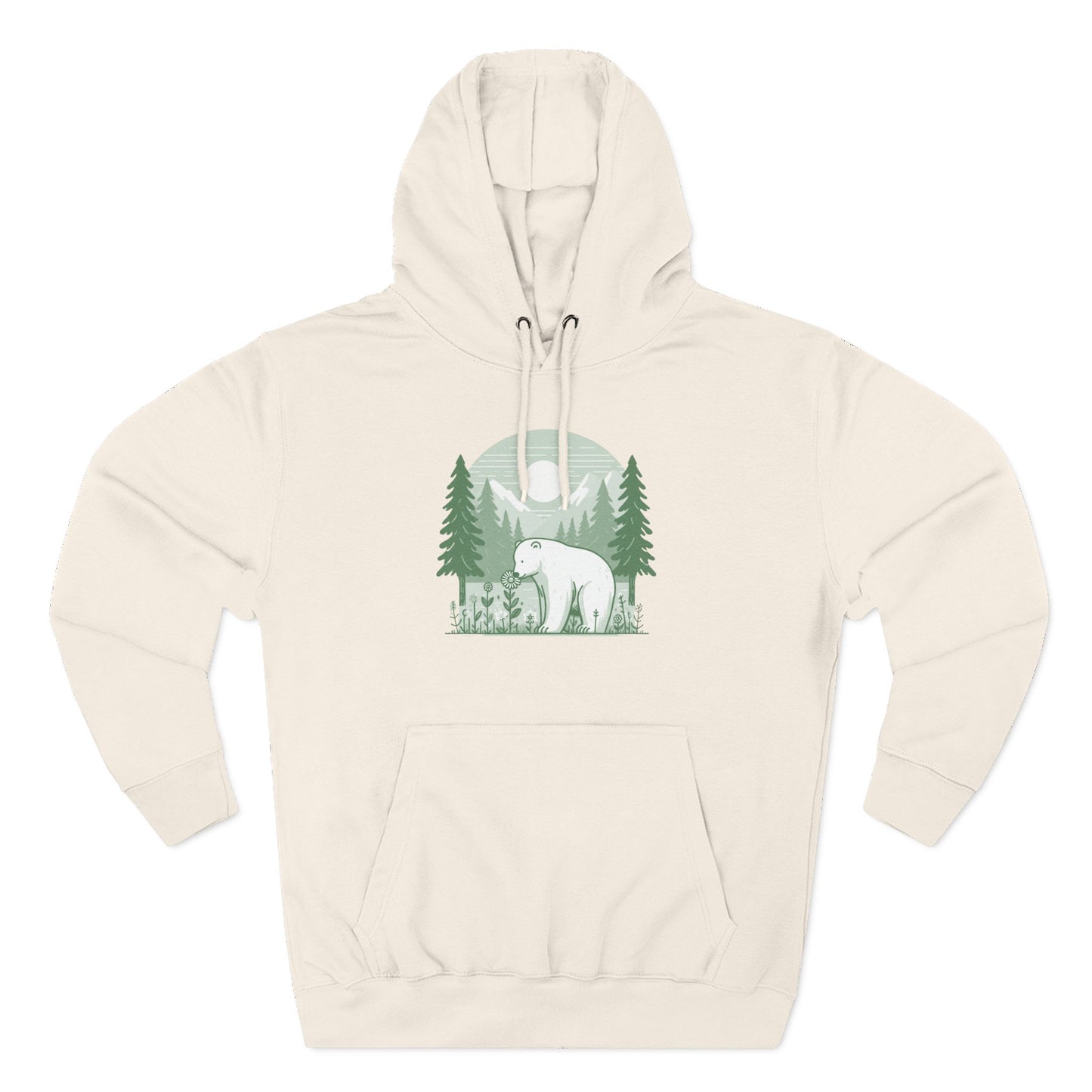 Polar Bear Forest Bloom Hoodie