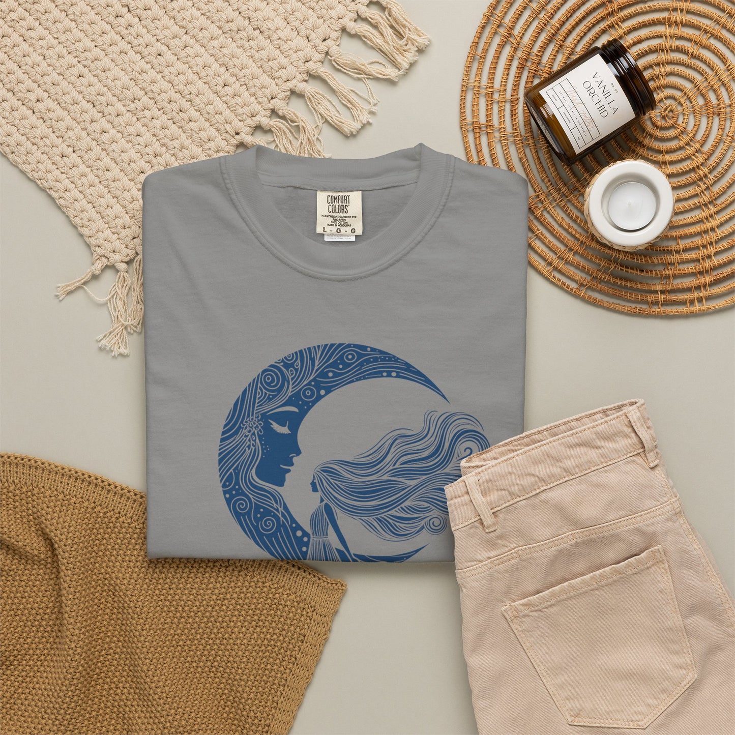 Moon Goddess "She Remembered Who She Was" Comfort Colors T-Shirt