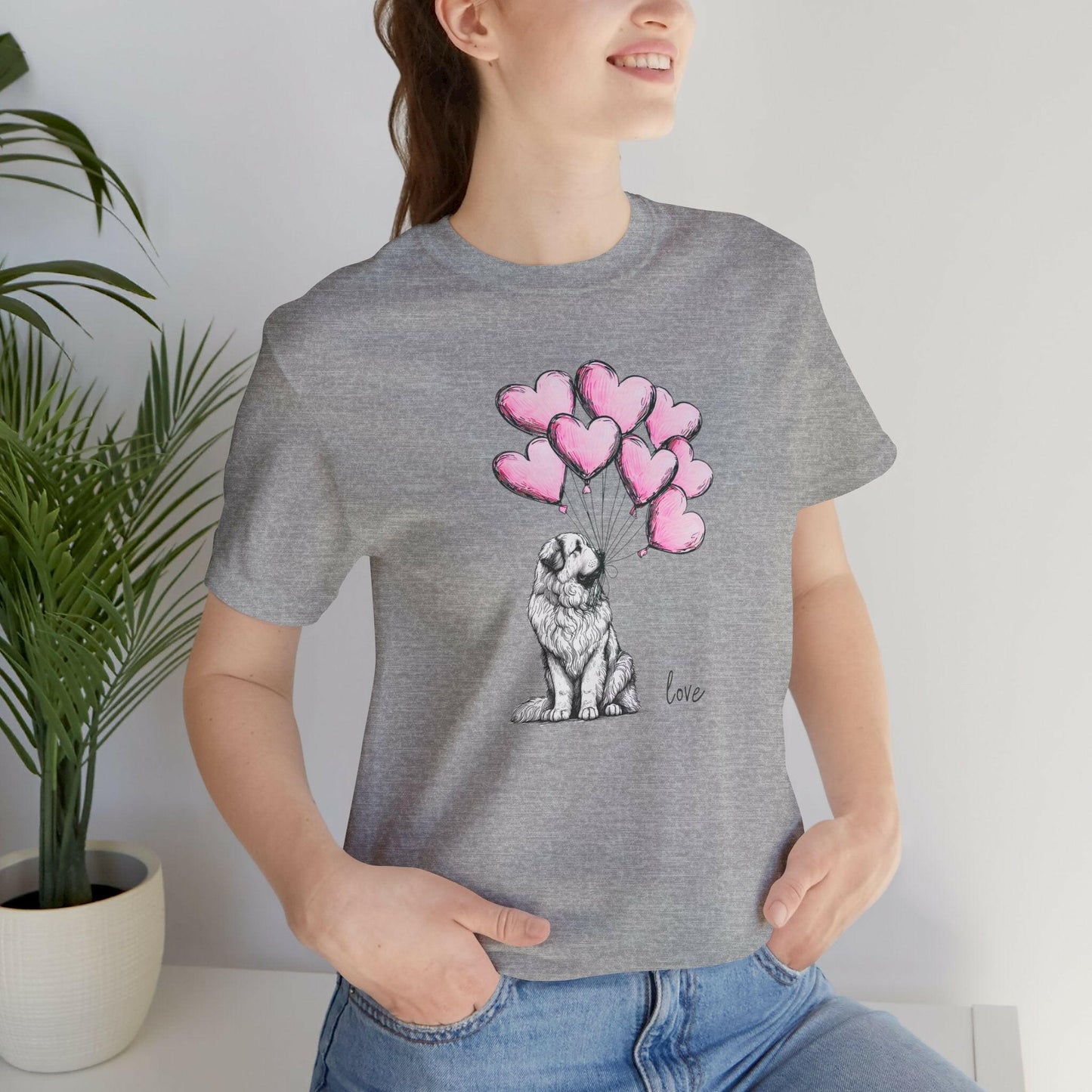 Great Pyrenees Dog Heart Balloons Tee