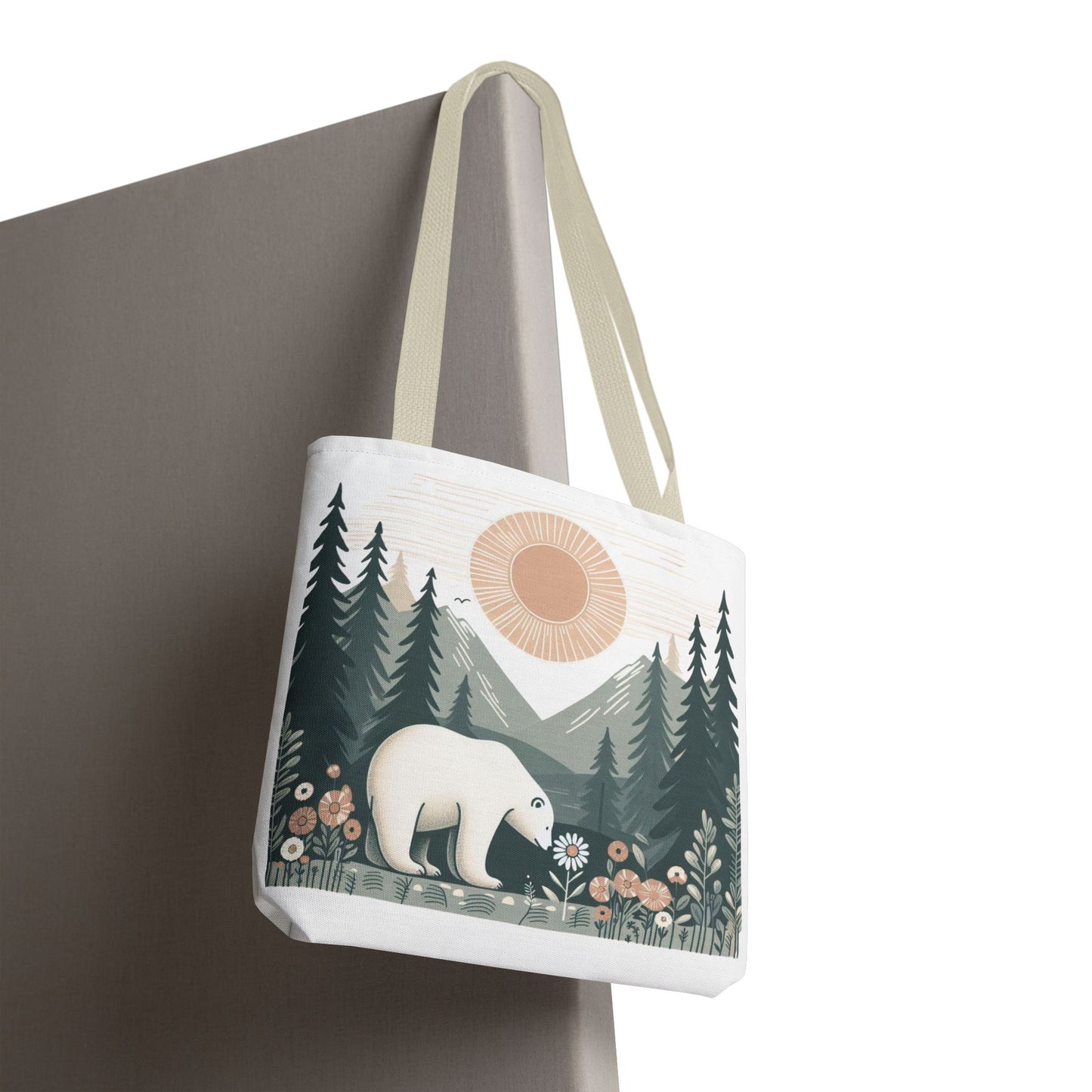 Signature Polar Bear Nature Tote Bag Double Sided