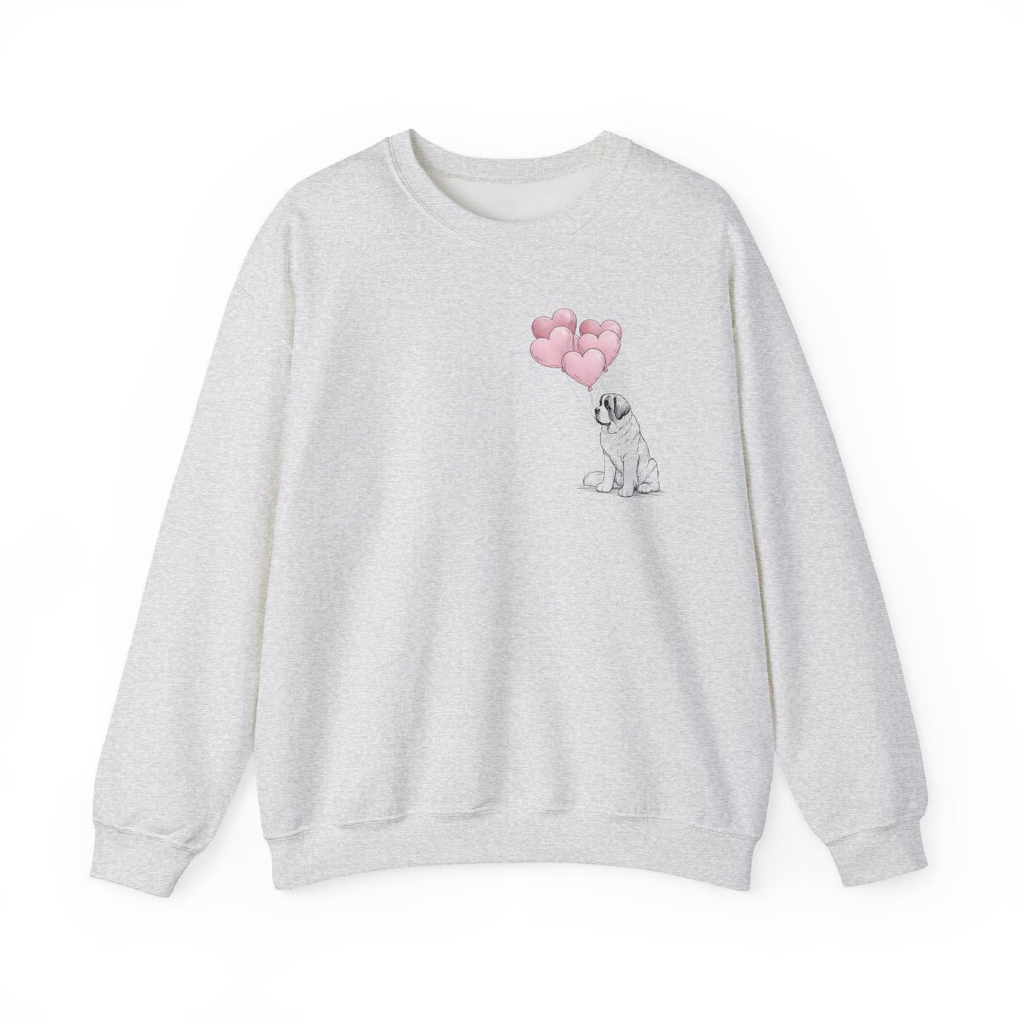Saint Bernard with Heart Balloons Sweatshirt