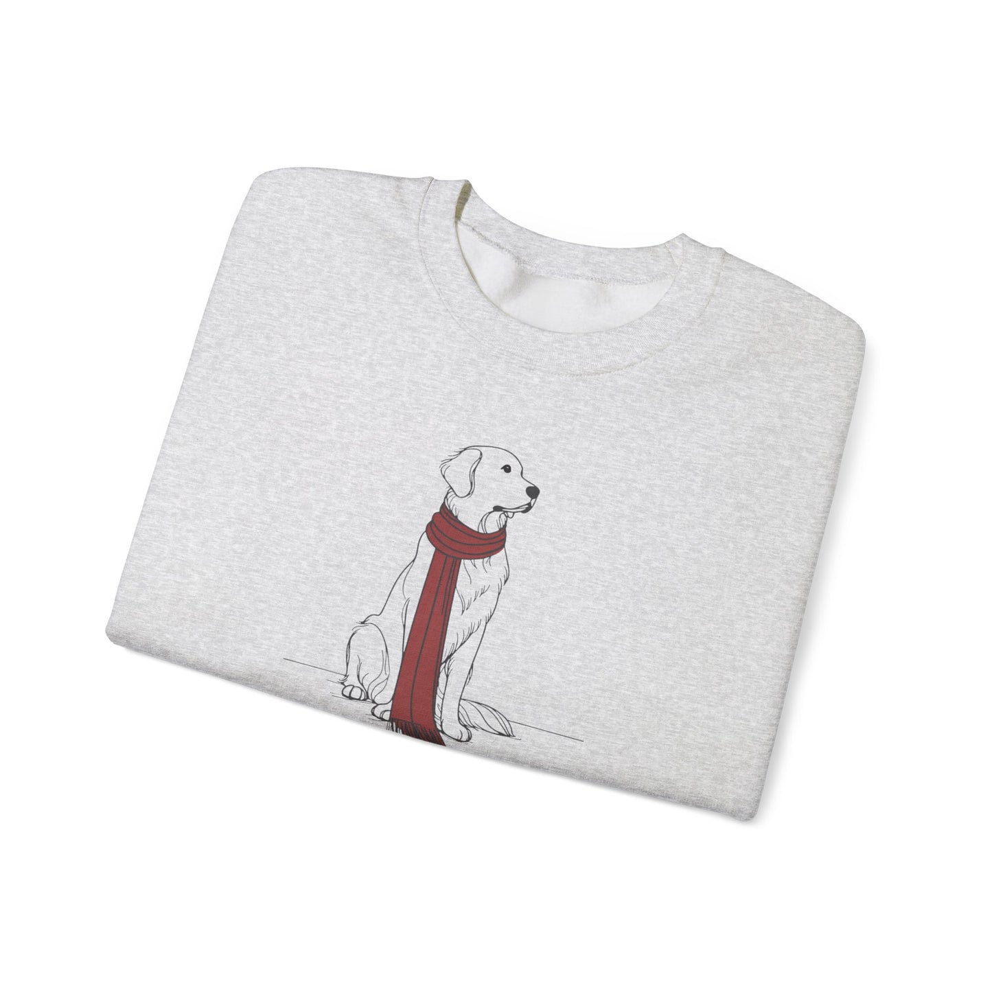 Golden Retriever Scarf Premium Sweatshirt | Cozy Den Edition