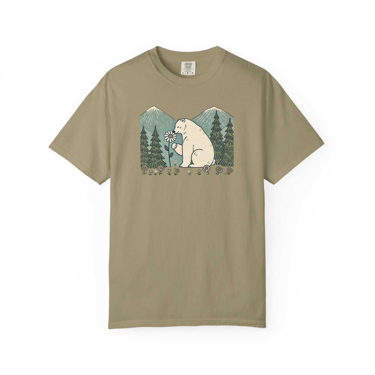 Wildflower Polar Bear Comfort Colors Tee
