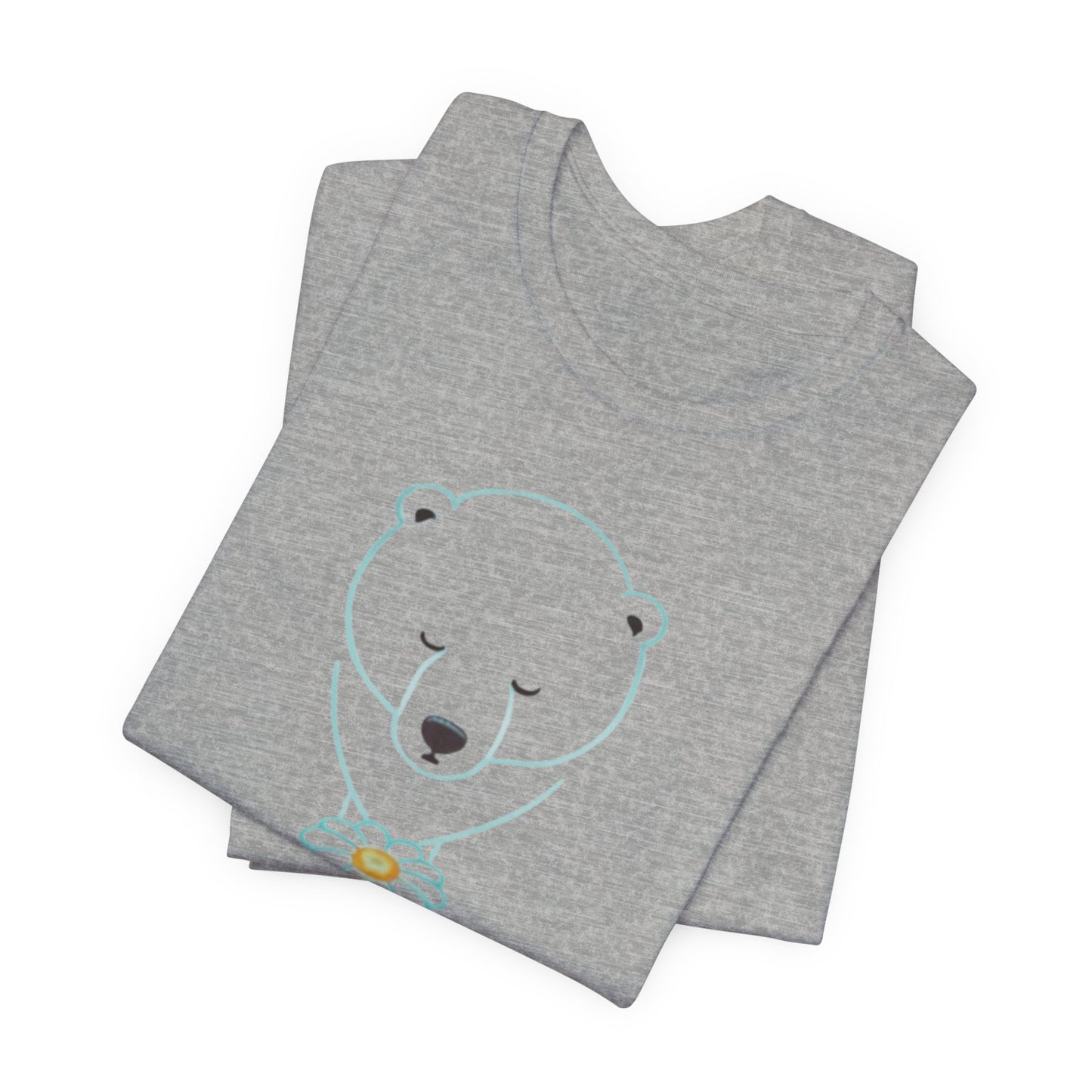 Minimalist Polar Bear & Daisy Tee