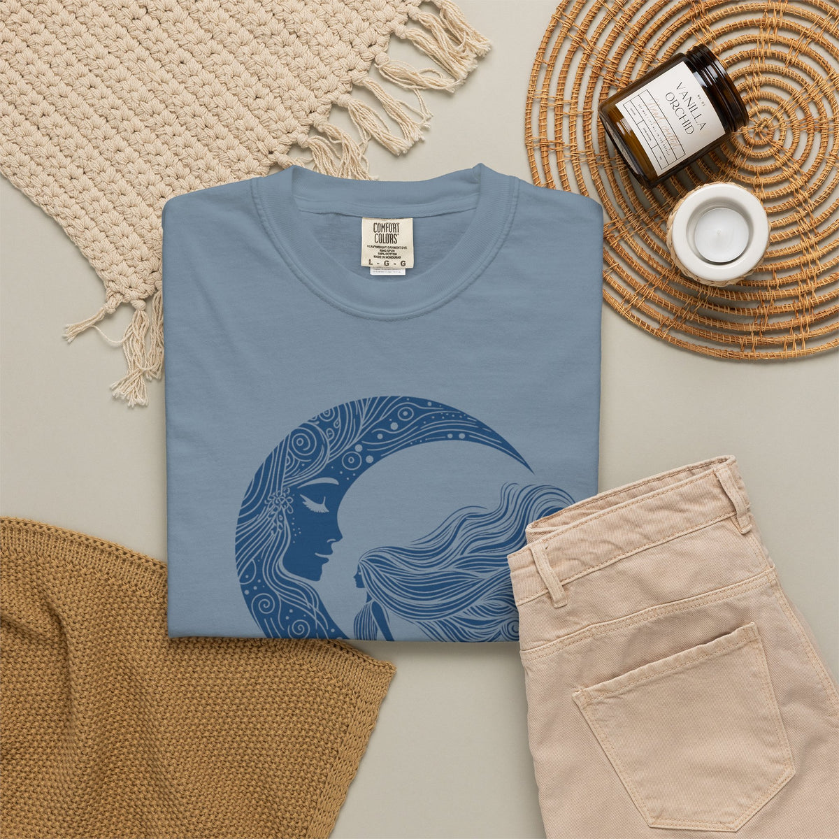Moon Goddess "She Remembered Who She Was" Comfort Colors T-Shirt