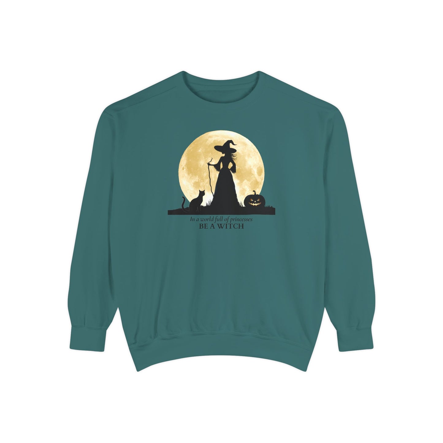 Be a Witch Yellow Moon Comfort Colors Sweatshirt