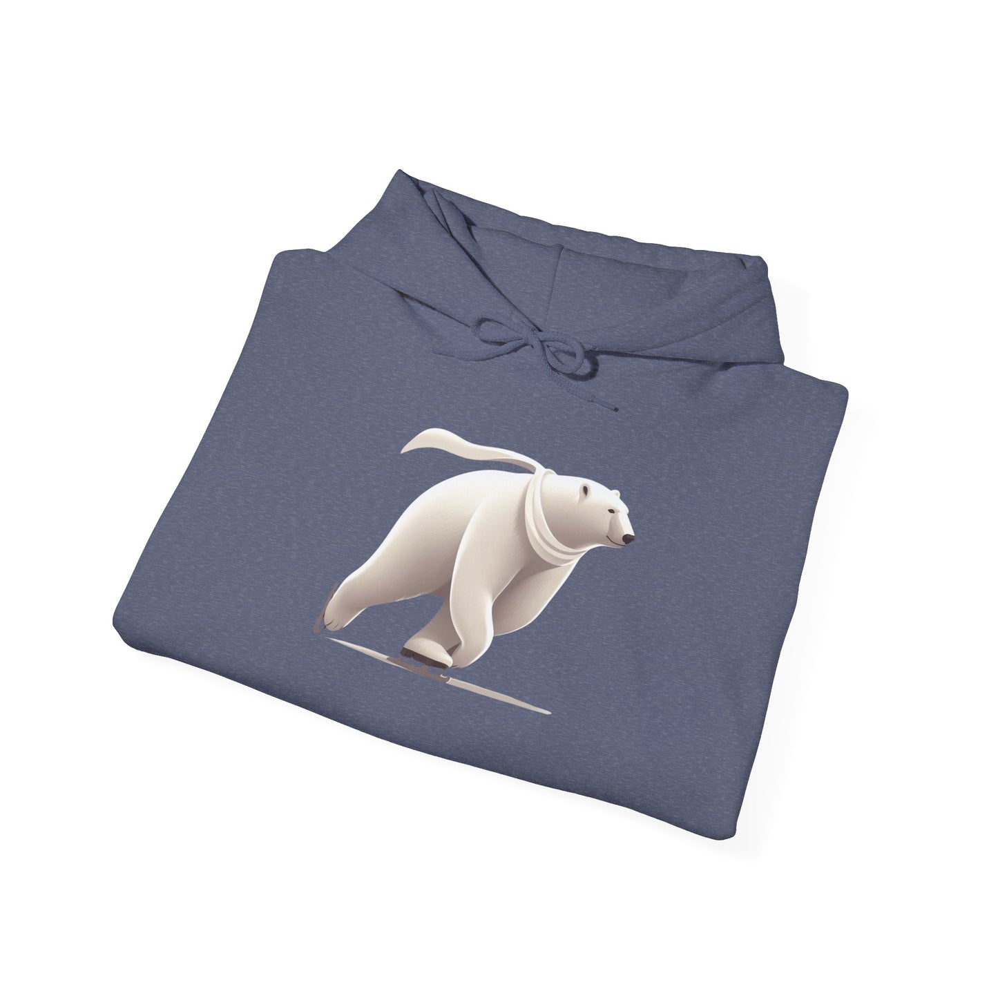 Skating Polar Bear Winter Hoodie