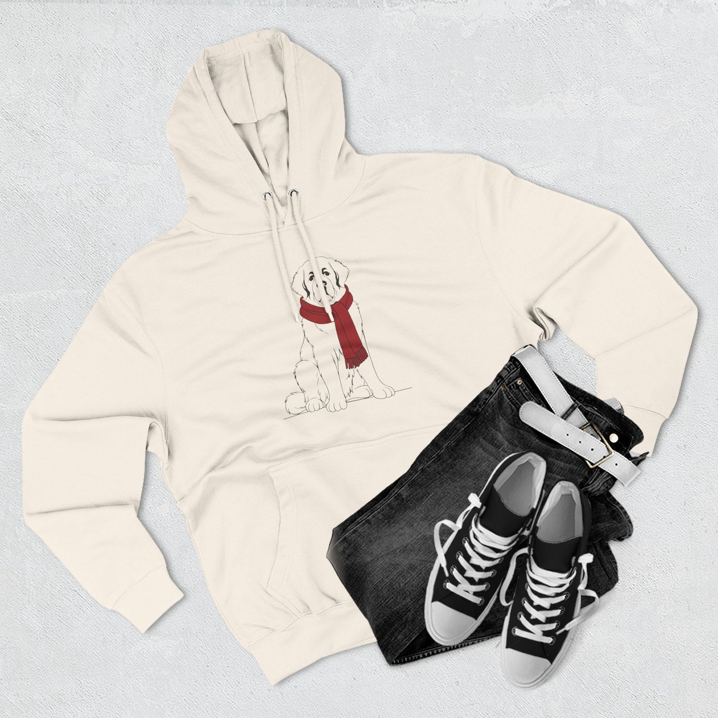 Great Pyrenees Winter Scarf Hoodie