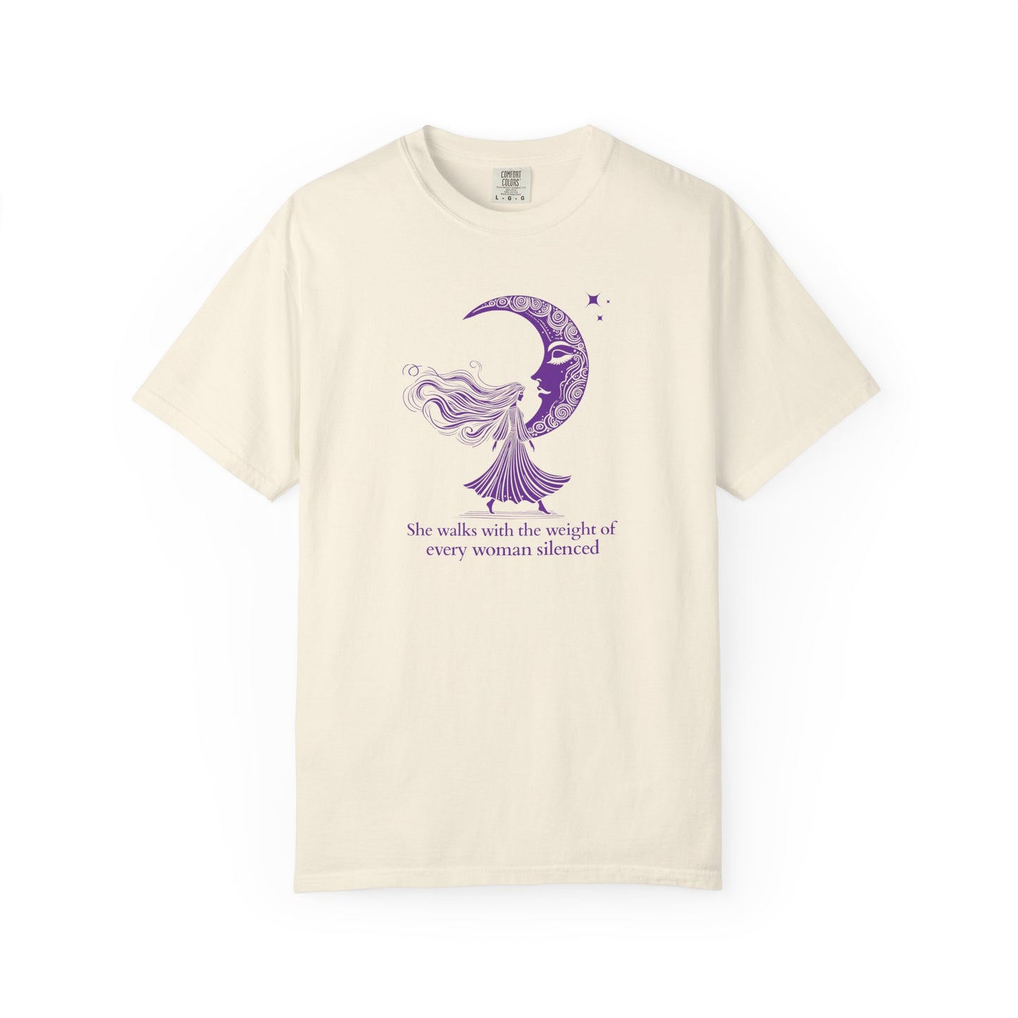 Comfort Colors She Walks With the Weight of Every Woman Silenced Tee