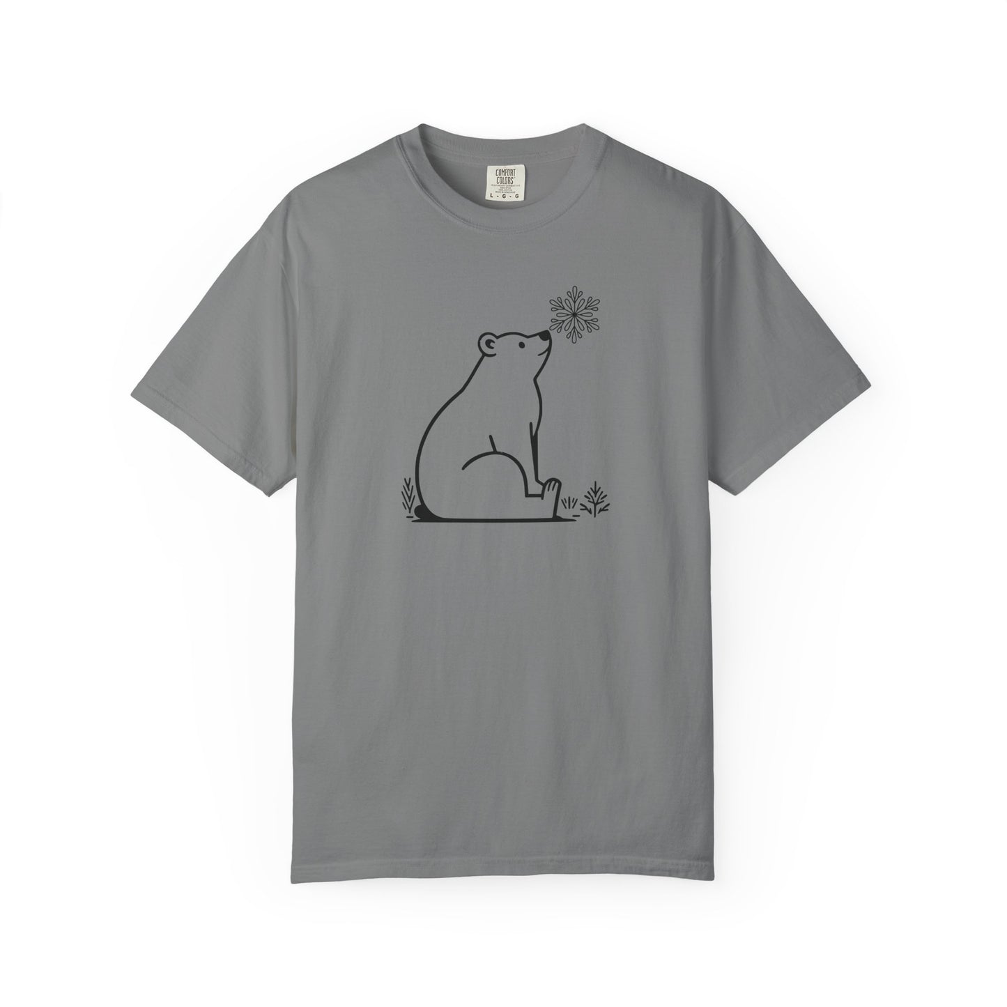 Comfort Colors Polar Bear Snowflake Tee