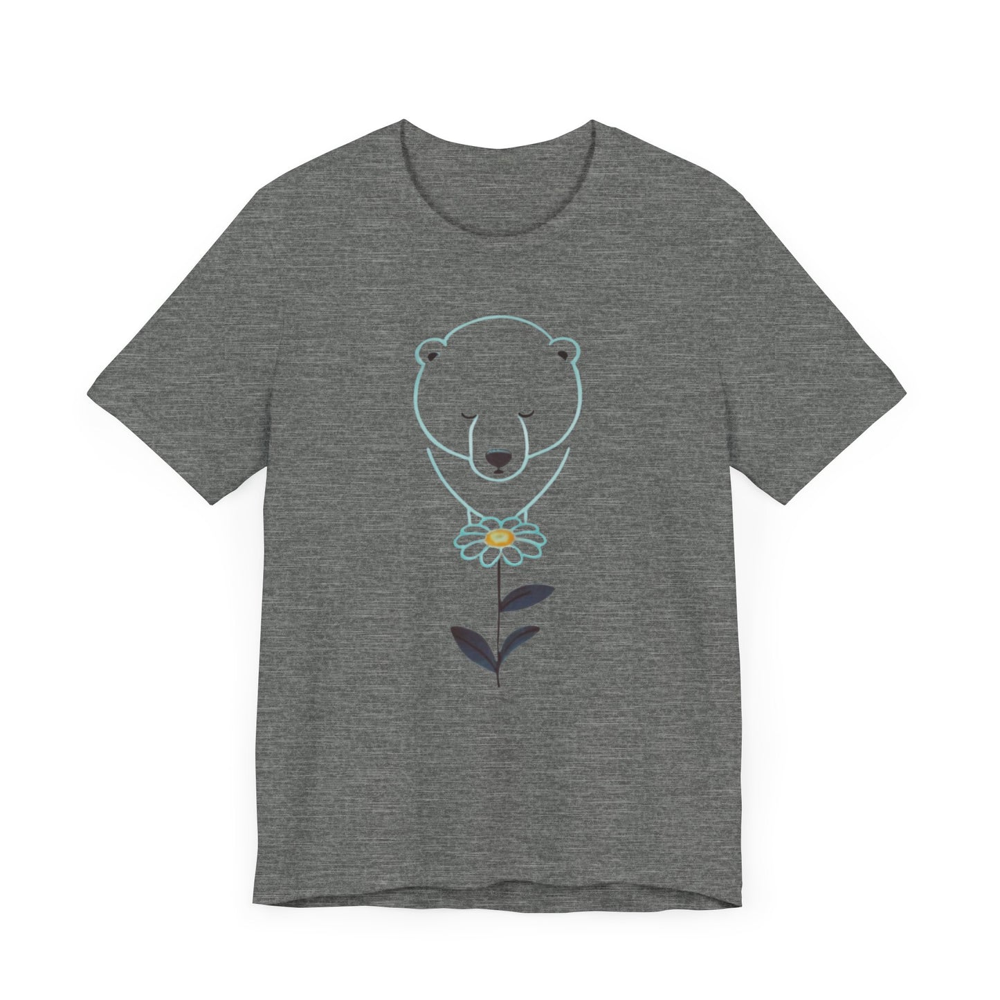 Minimalist Polar Bear & Daisy Tee