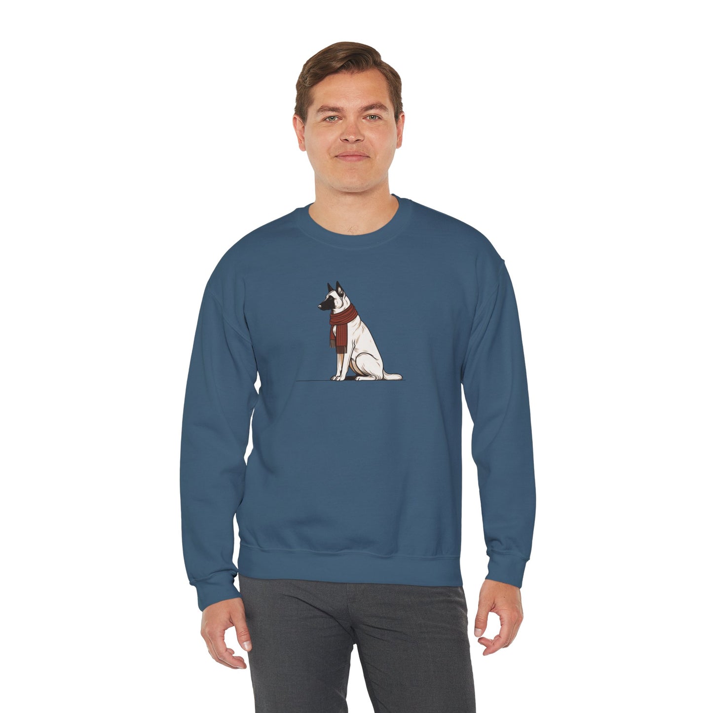 Belgian Malinois Scarf Premium Sweatshirt | Cozy Den Edition