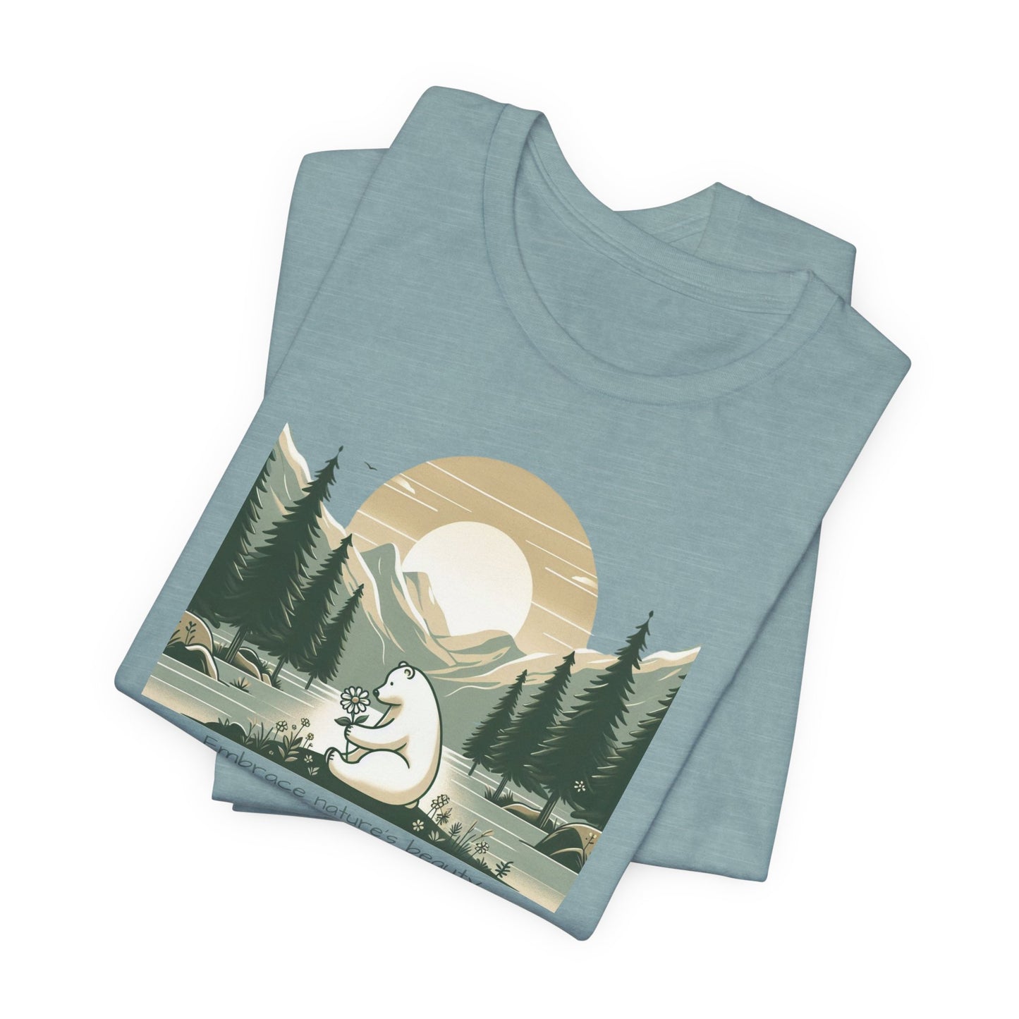 Embrace Nature’s Beauty Tee | Peaceful Polar Bear Graphic Shirt