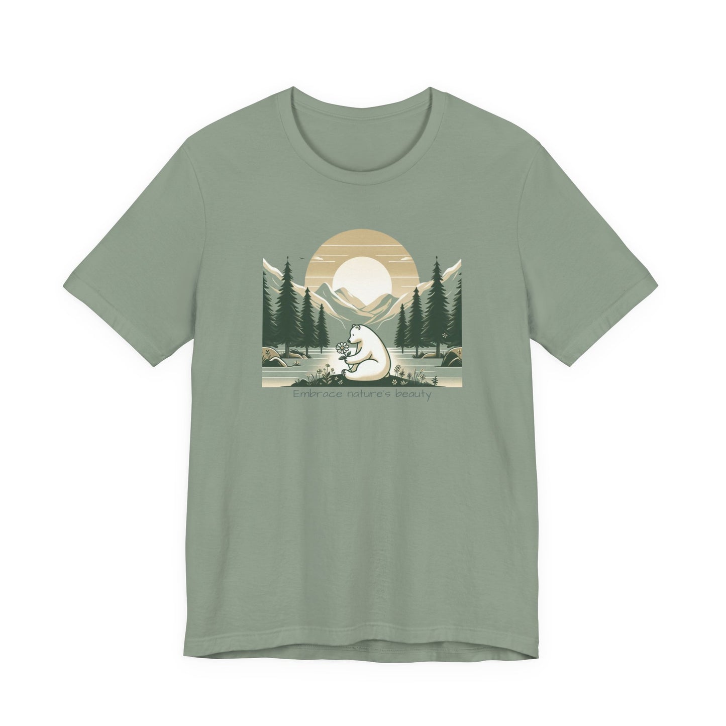 Embrace Nature’s Beauty Tee | Peaceful Polar Bear Graphic Shirt