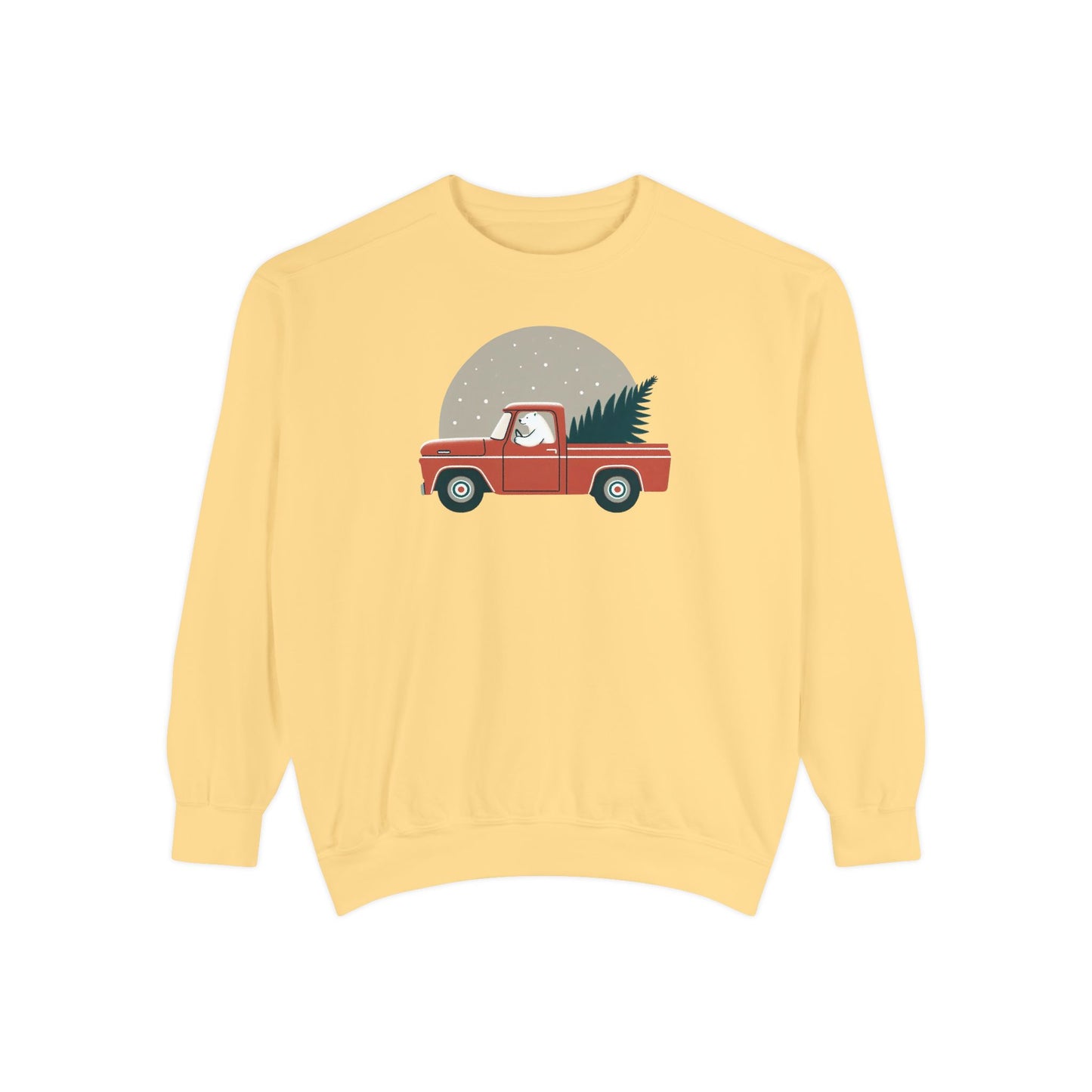Vintage Winter Truck Comfort Colors Sweatshirt