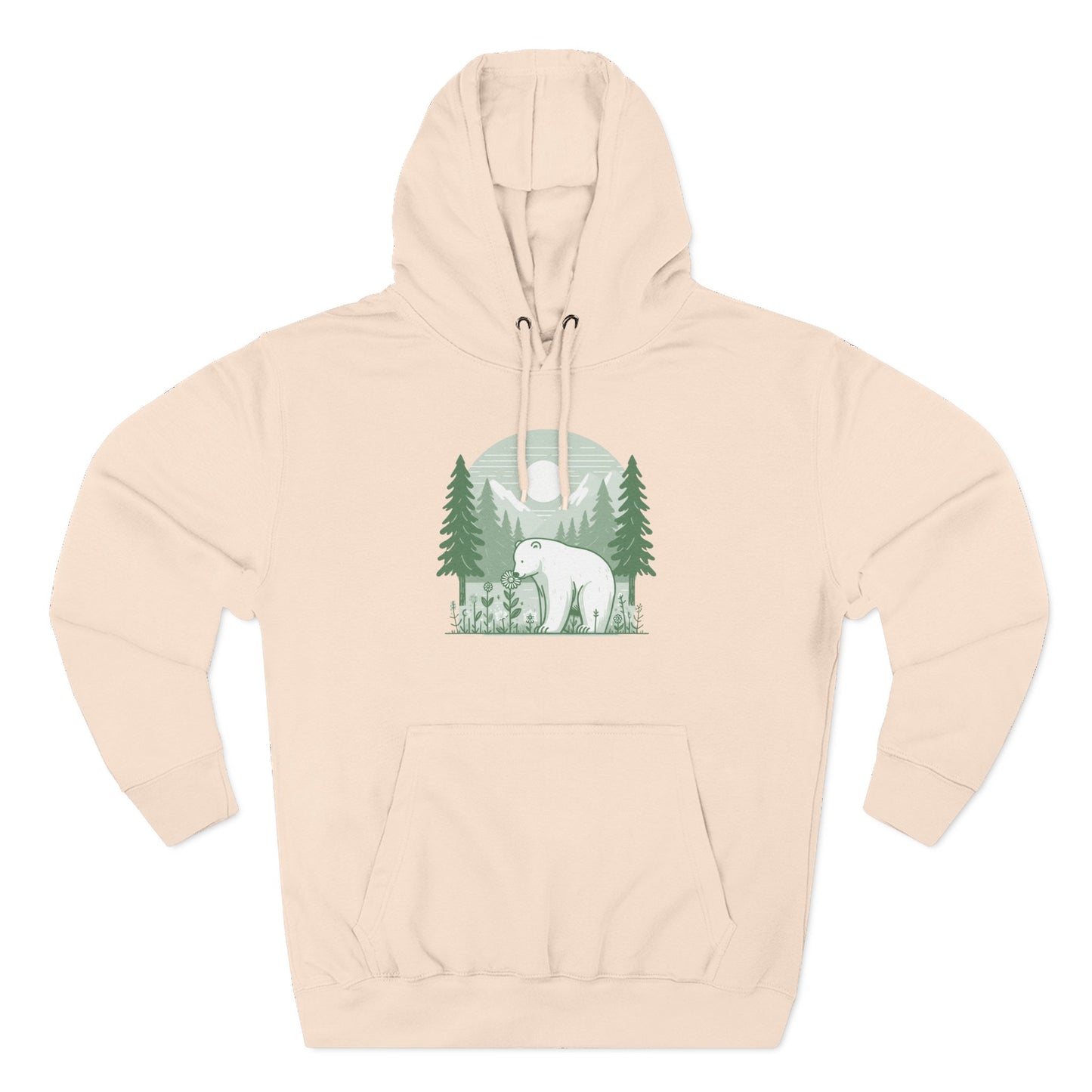 Polar Bear Forest Bloom Hoodie