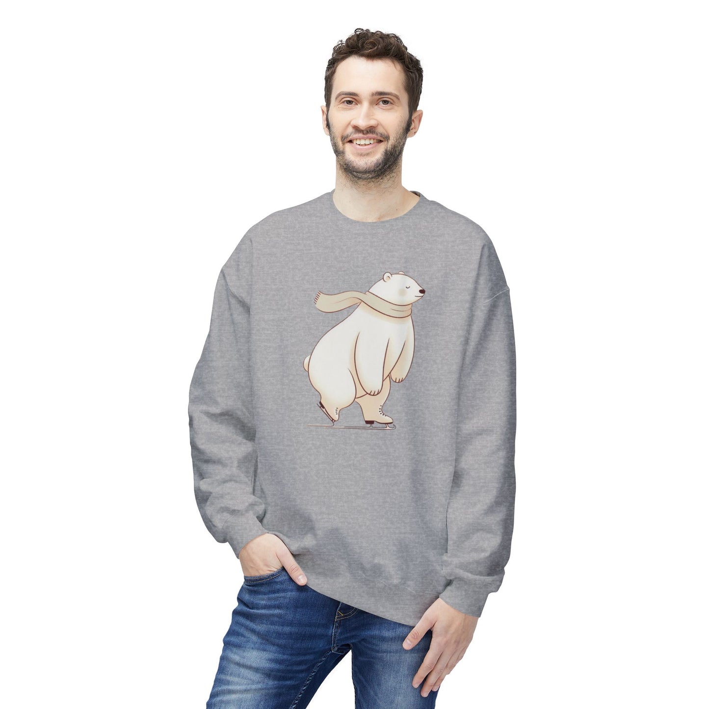 Soft Skating Polar Bear Winter Hoodie