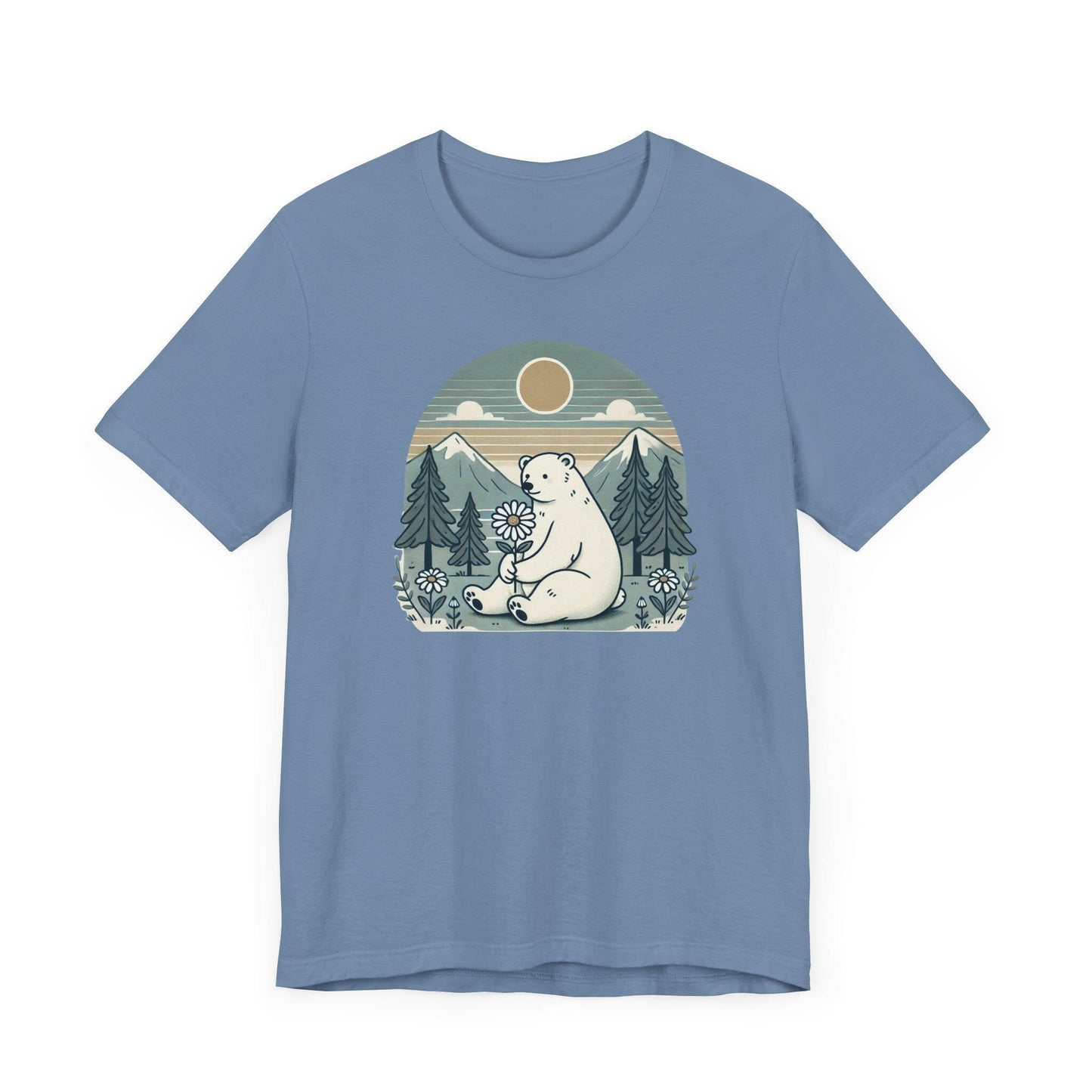 Nature Lover Tee - Polar Bear & Floral Design