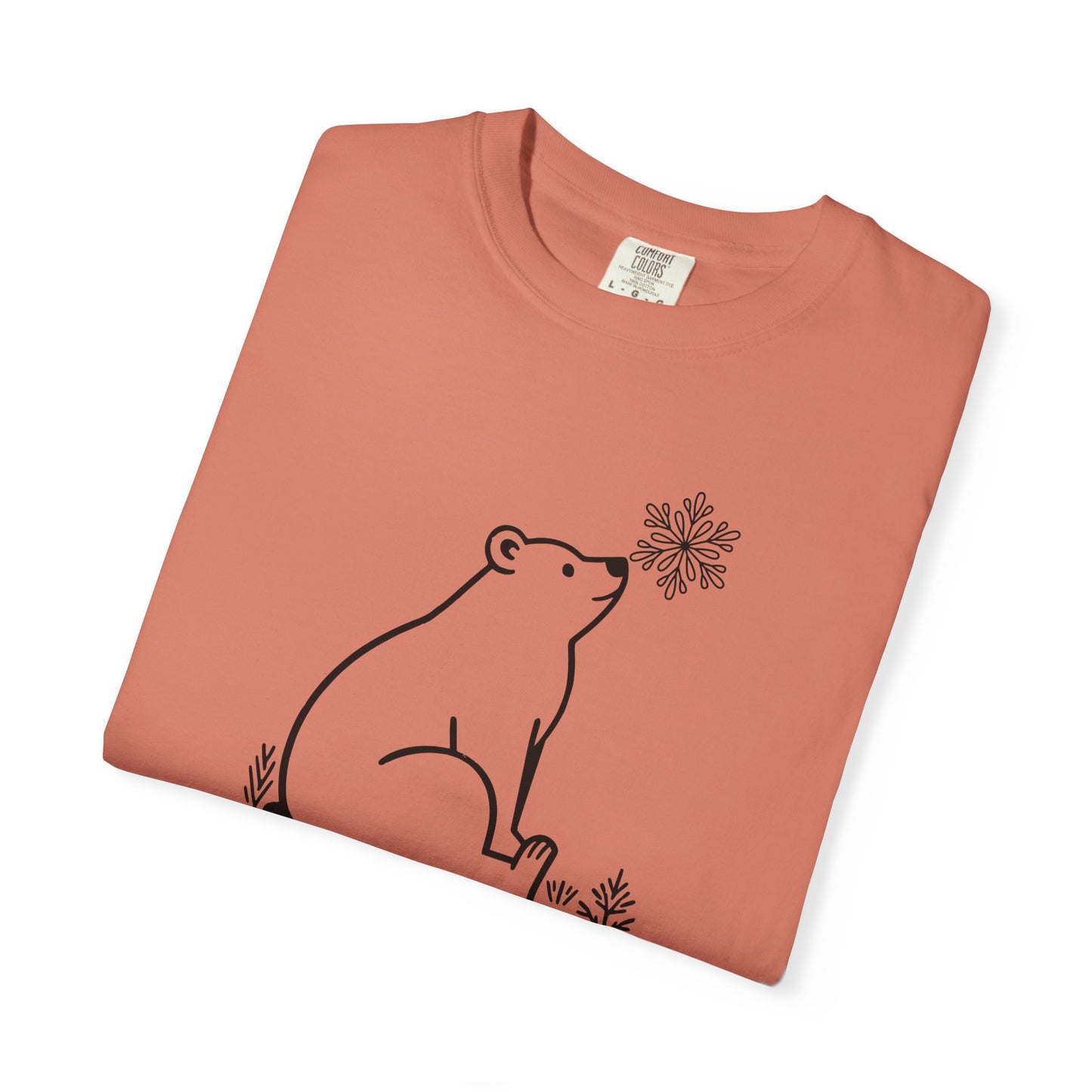 Comfort Colors Polar Bear Snowflake Tee