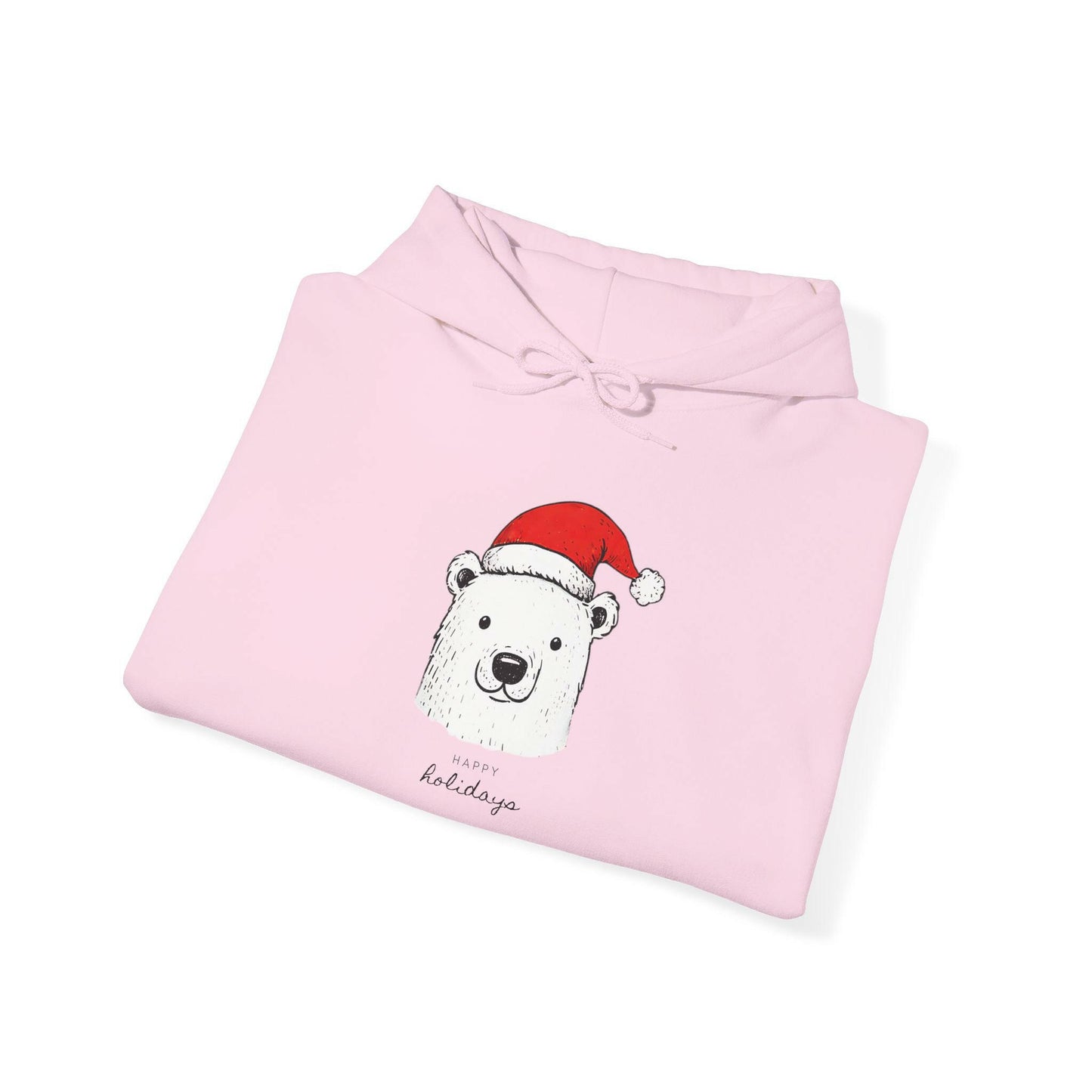 Polar Bear Santa Hat Christmas Hoodie