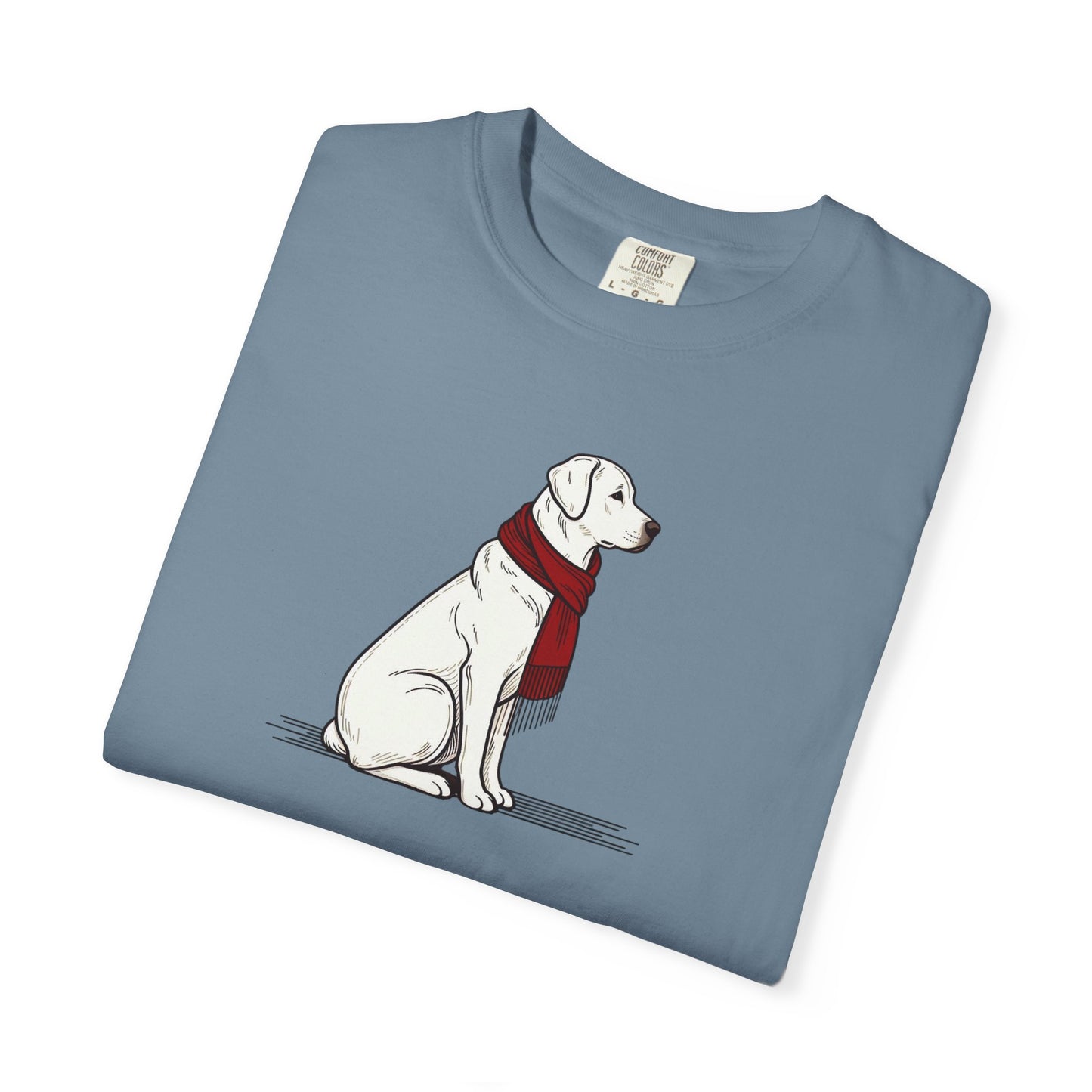Red Scarf Dog Tee