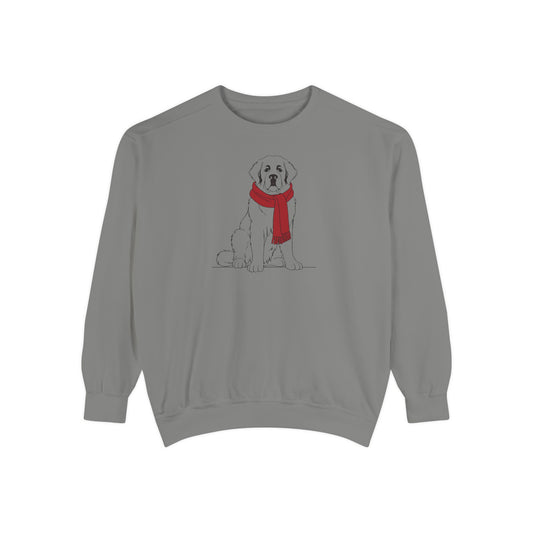 Great Pyrenees Winter Scarf Sweatshirt