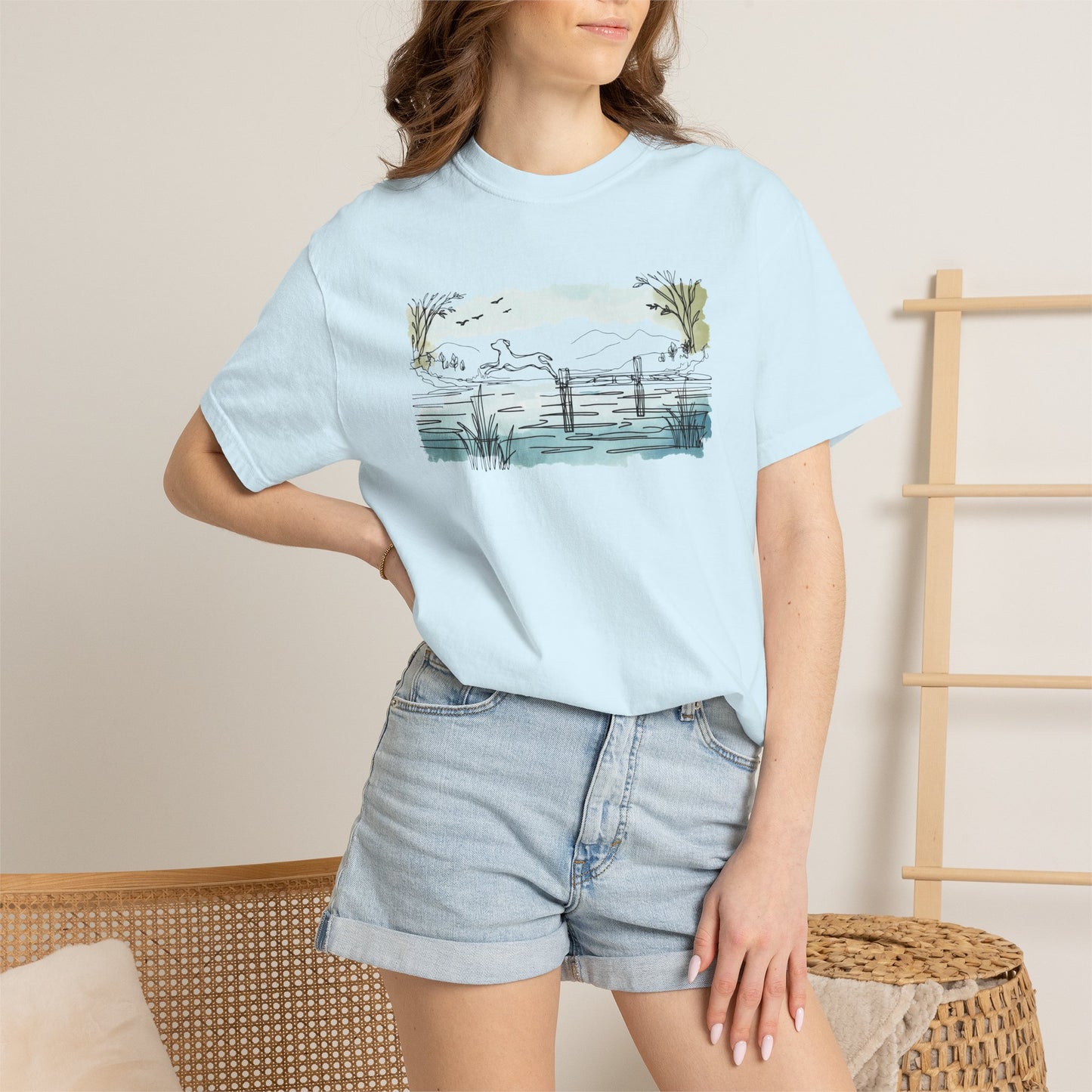 Lake Leap Dog Tee