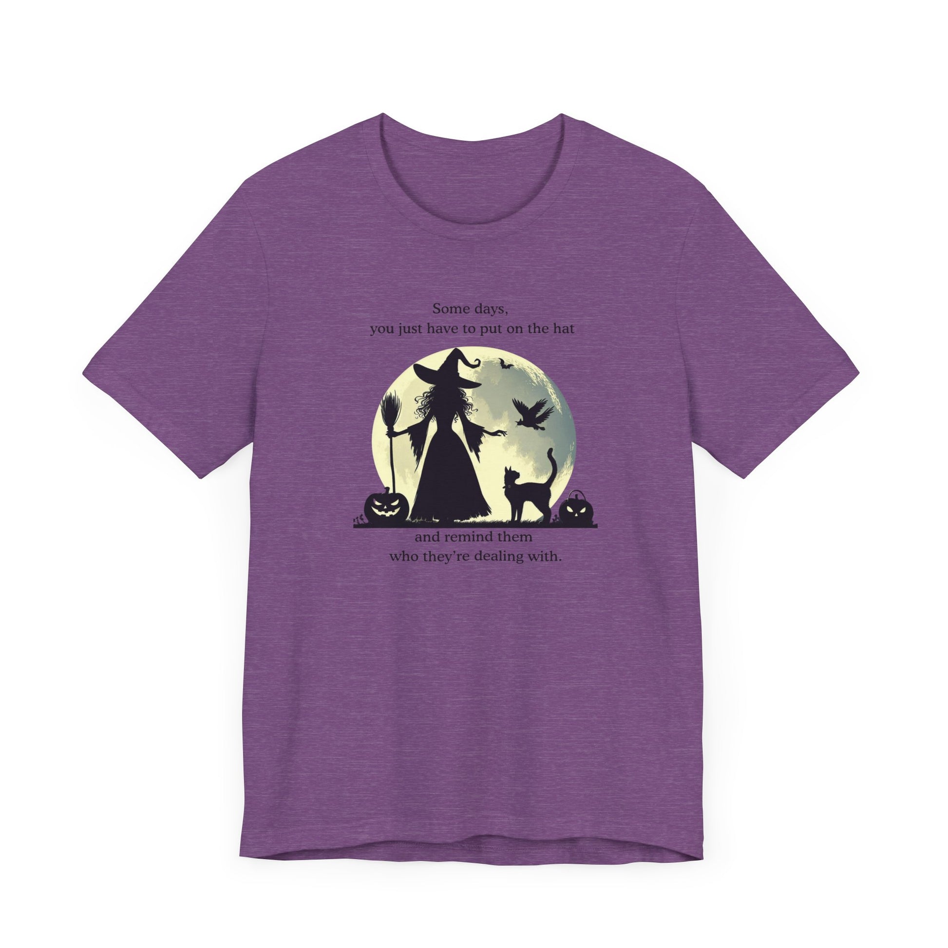 Put On the Hat Tee – Sassy Halloween Witch Graphic Shirt - Stompy Paws
