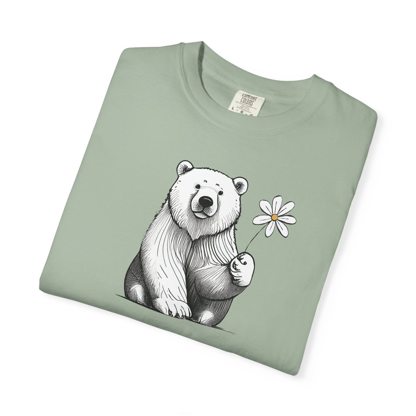 Wildflower Polar Bear Comfort Colors Tee