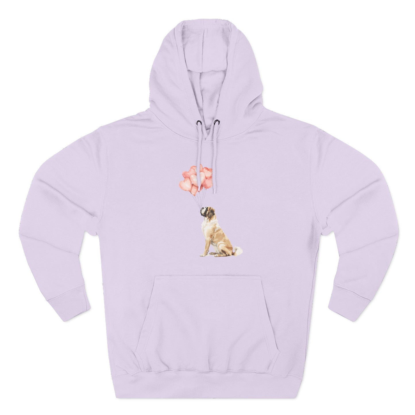 Saint Bernard with Heart Balloons Hoodie