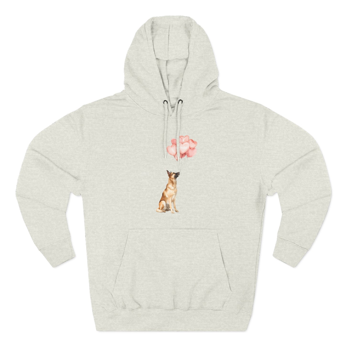 Belgian Malinois Heart Balloons Hoodie