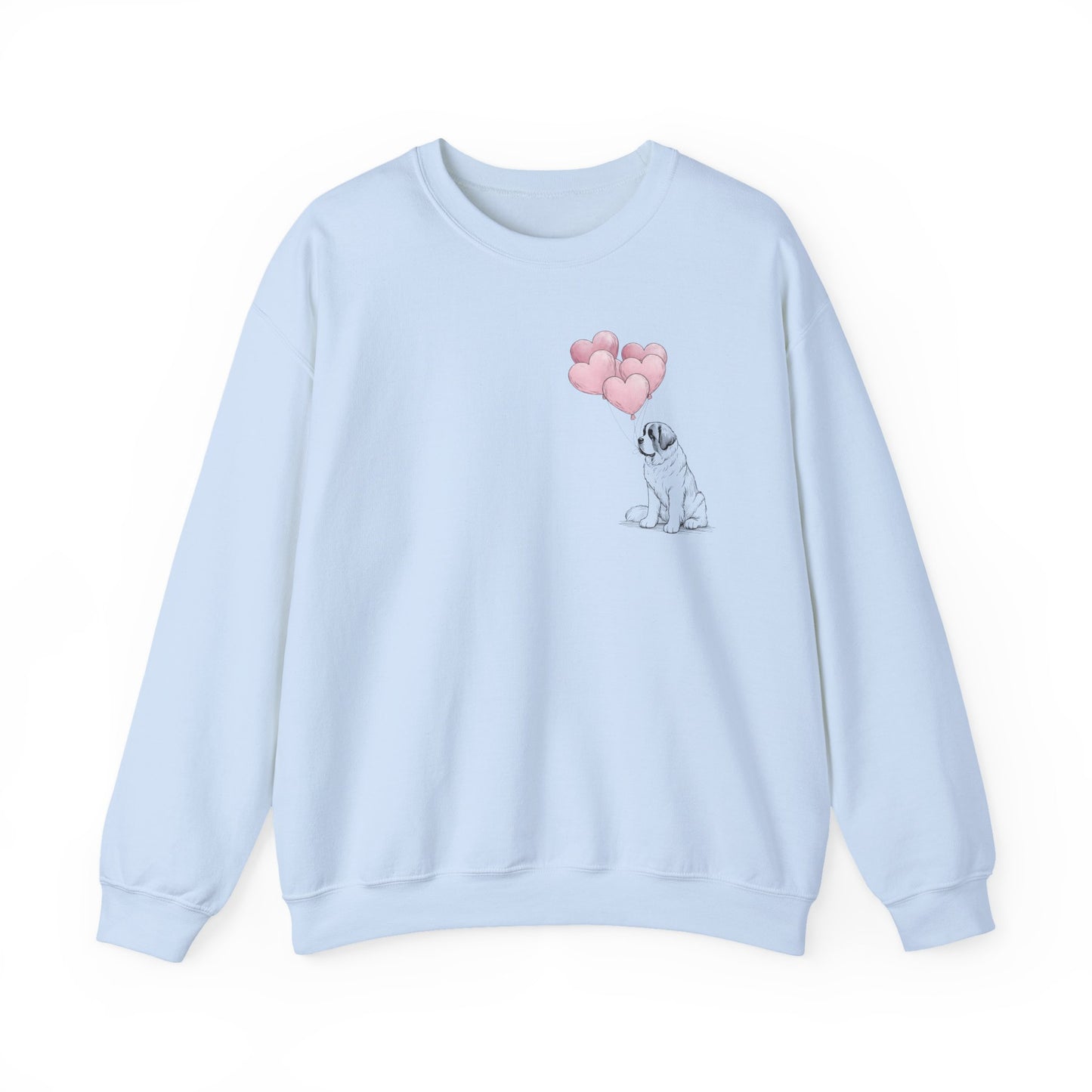 Saint Bernard with Heart Balloons Sweatshirt