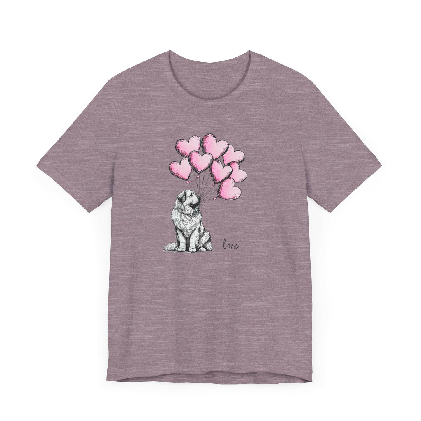 Great Pyrenees Dog Heart Balloons Tee