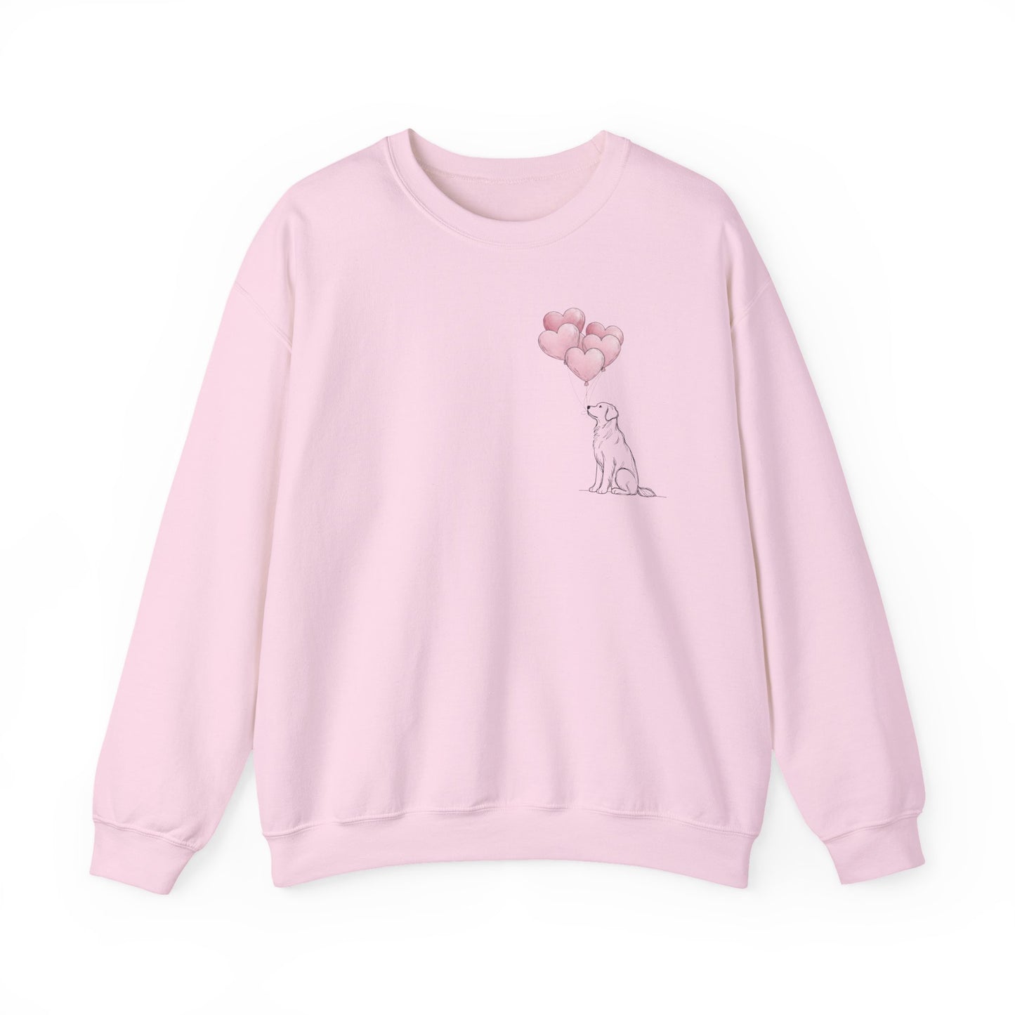 Golden Heart Balloon Sweatshirt | Minimalist Pup Edition