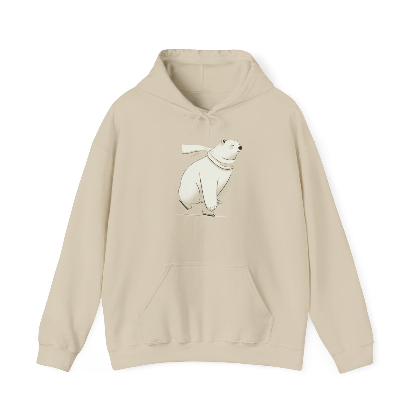 Skating Polar Bear Winter Hoodie