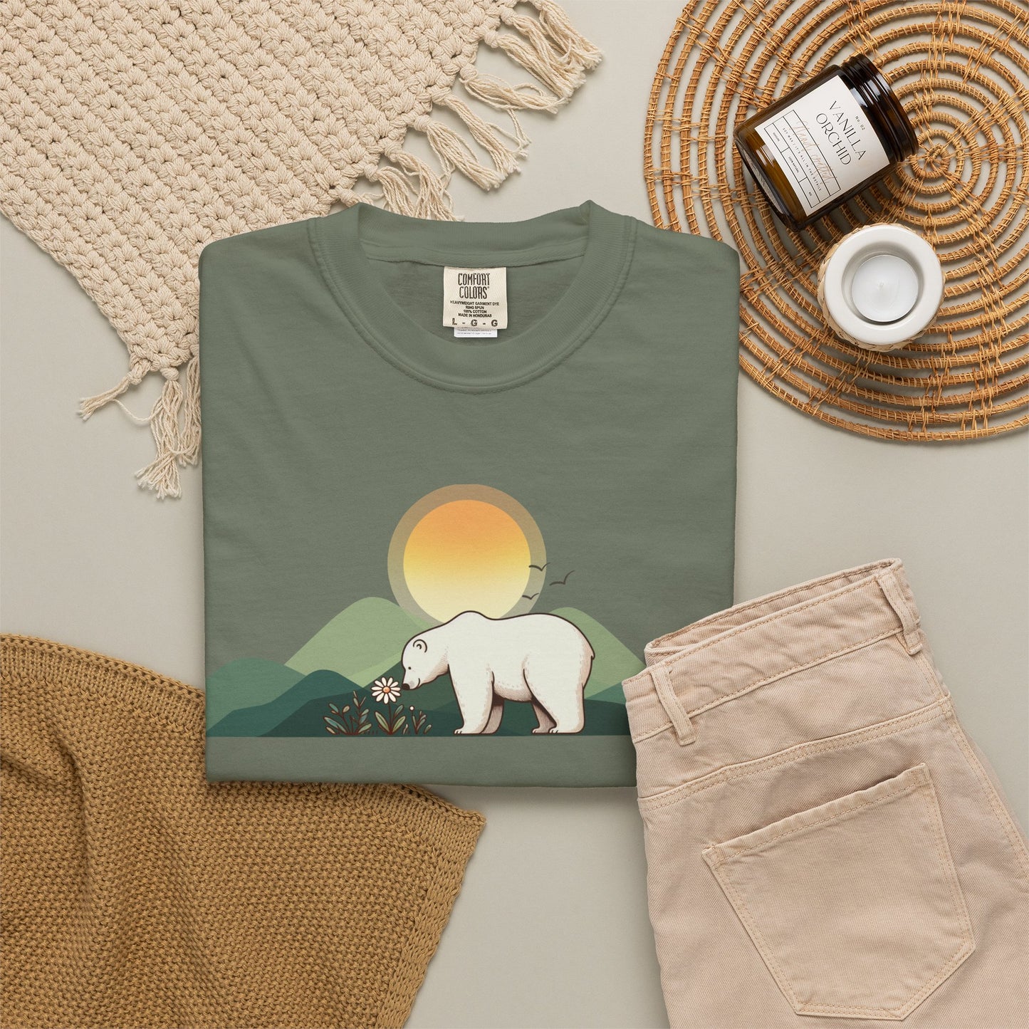 Polar Bear Sunrise T-Shirt — Wildflower Mountain Graphic