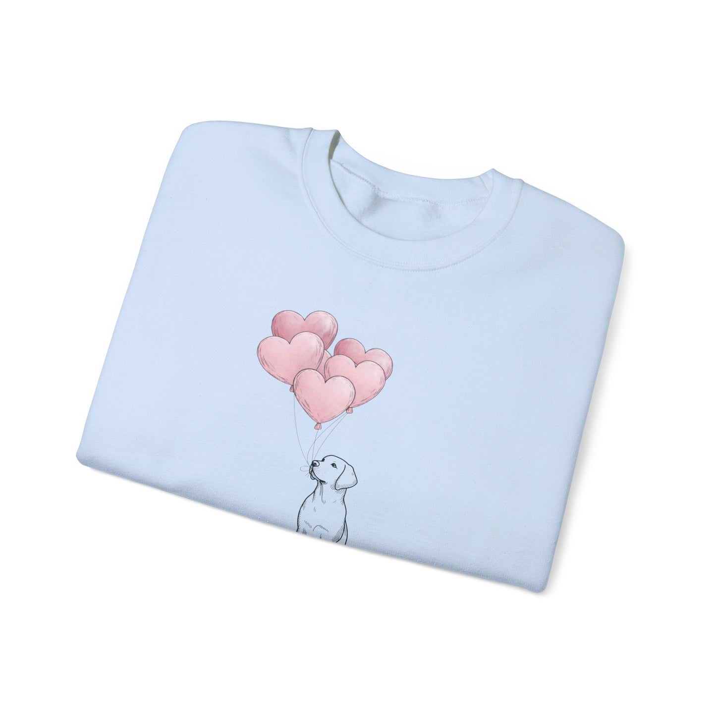 Labrador with Heart Balloons Sweatshirt