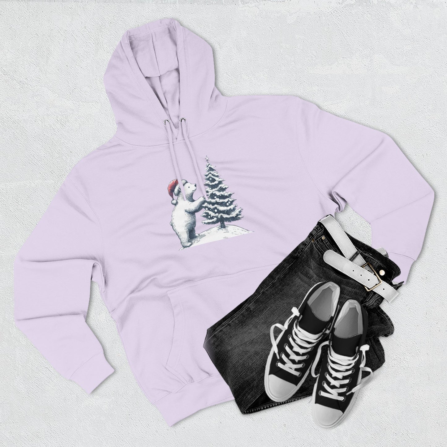 Polar Bear Christmas Tree Hoodie
