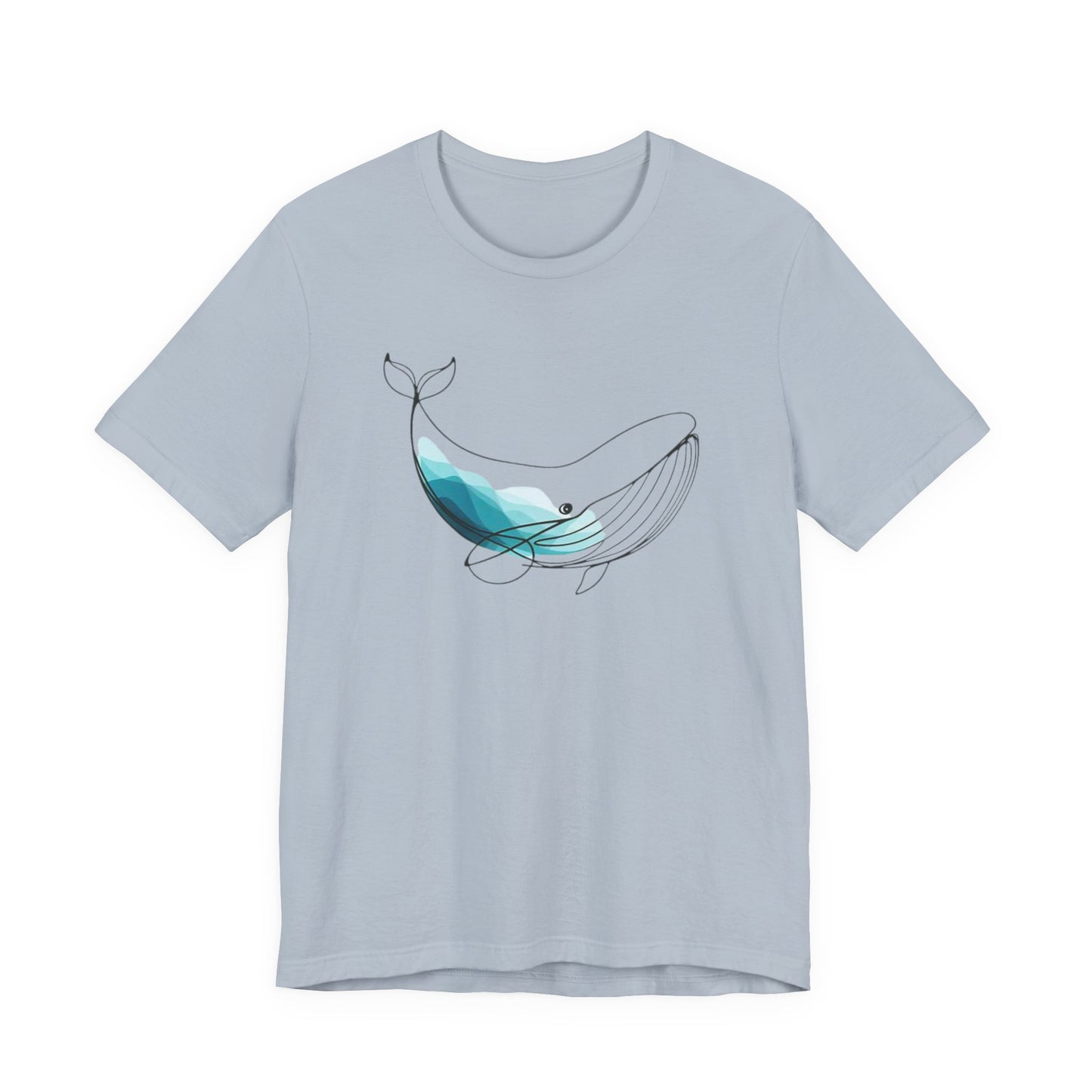 Whale Line Art Tee | Ocean Graphic T-Shirt