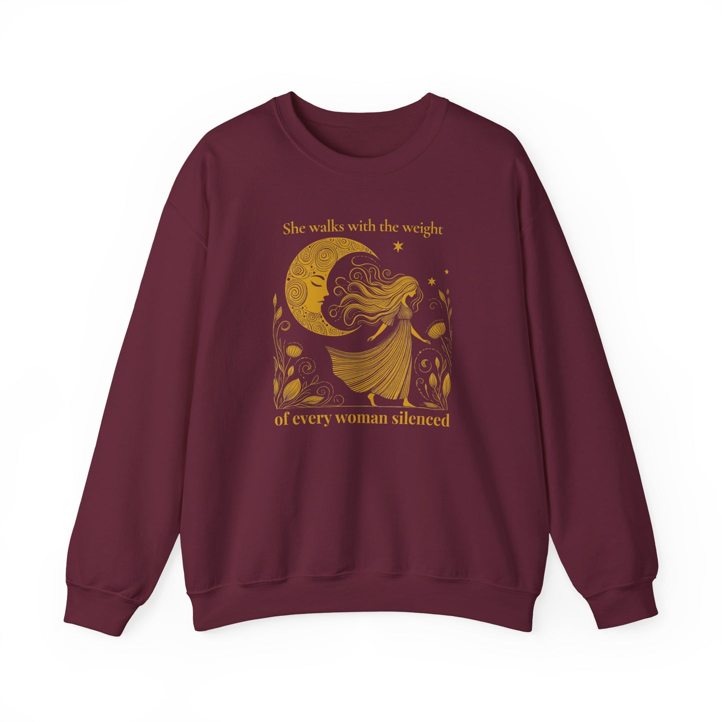 The Weight of Silence Celestial Art Sweatshirt |Mystic Den