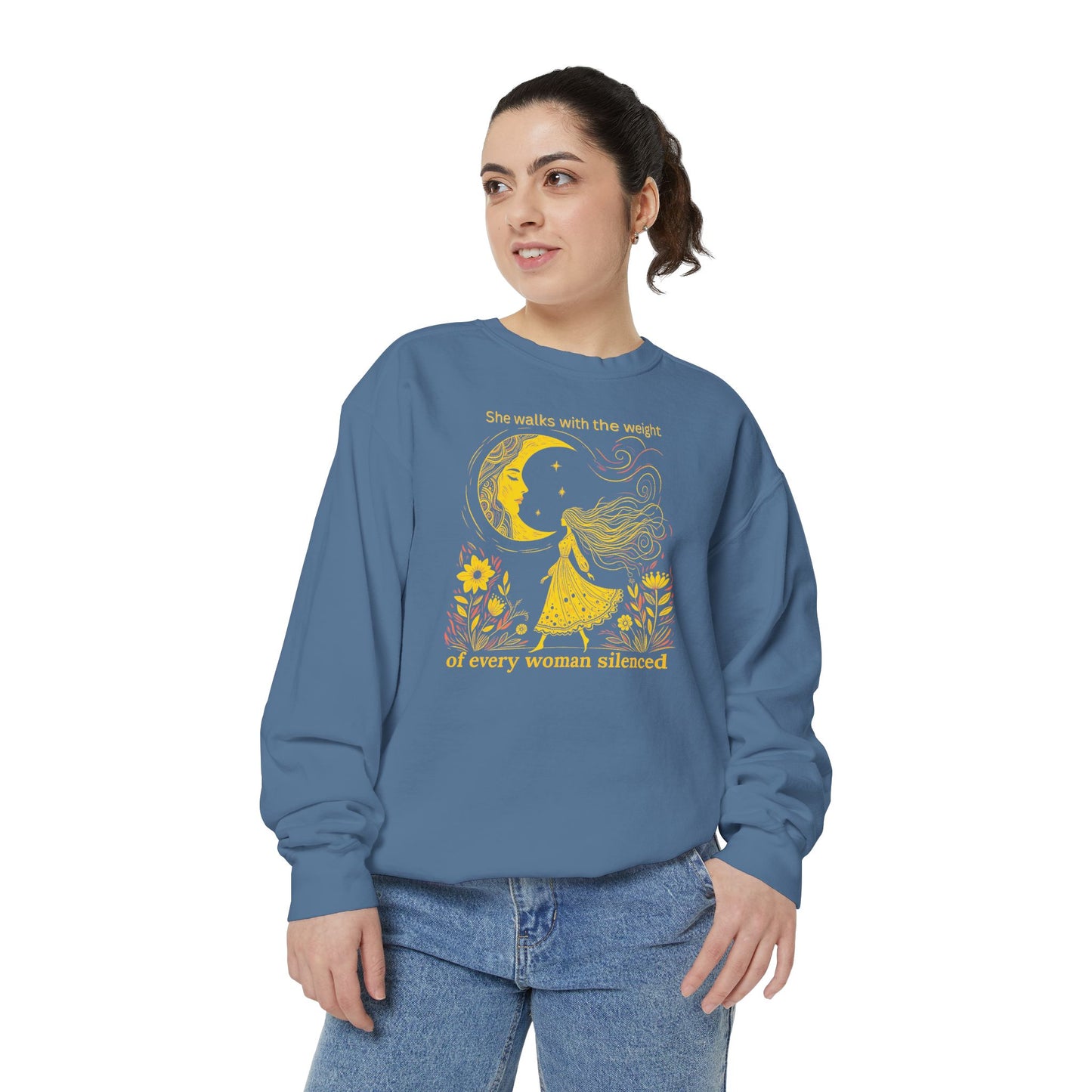 Comfort Colors She Walks With the Weight Sweatshirt