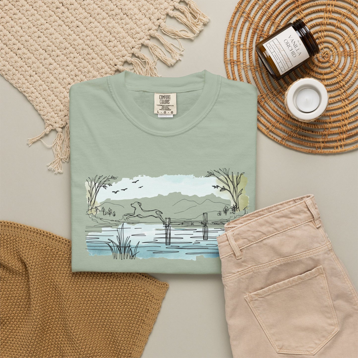 Lake Leap Dog Tee
