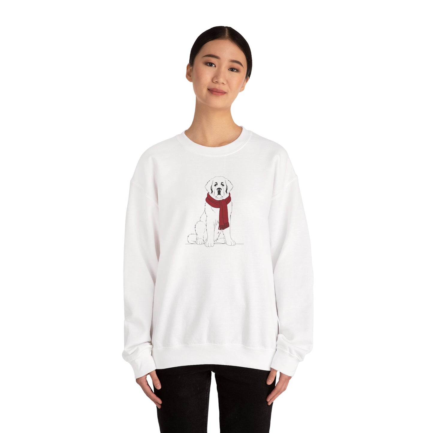 Saint Bernard Scarf Premium Sweatshirt | Cozy Den Edition