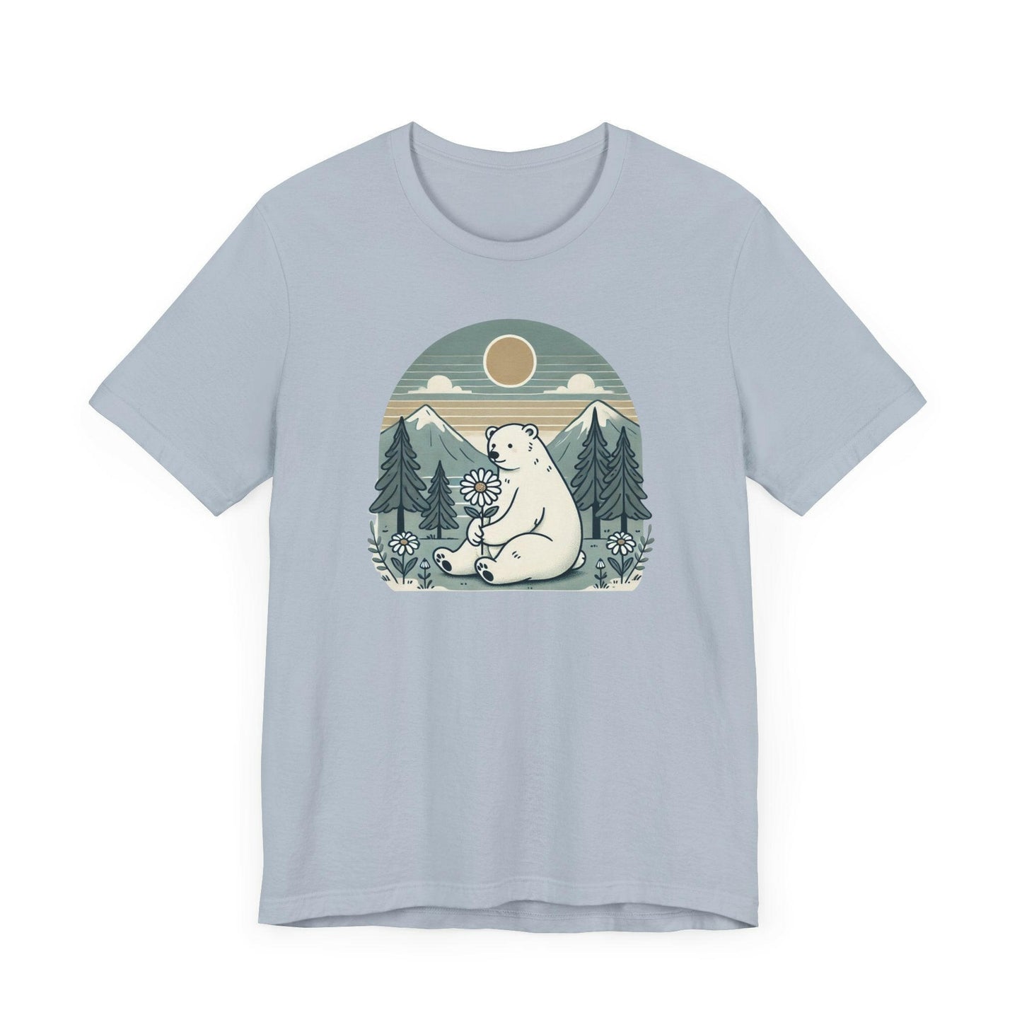 Nature Lover Tee - Polar Bear & Floral Design