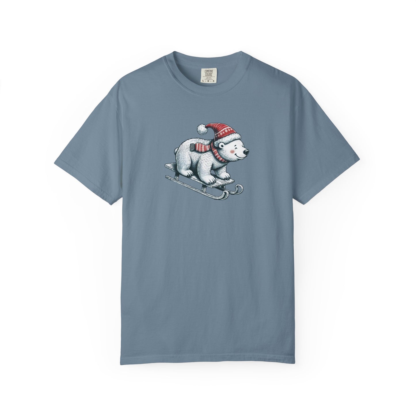 Let It Snow Polar Bear Comfort Colors Tee